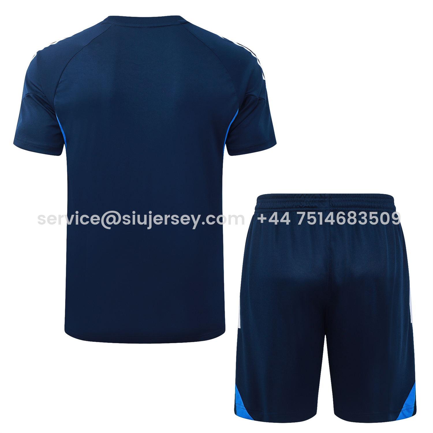 SIUjerseys-Real Madrid 25-26 Short-Sleeve Training Set - Royal Blue Vest & Shorts