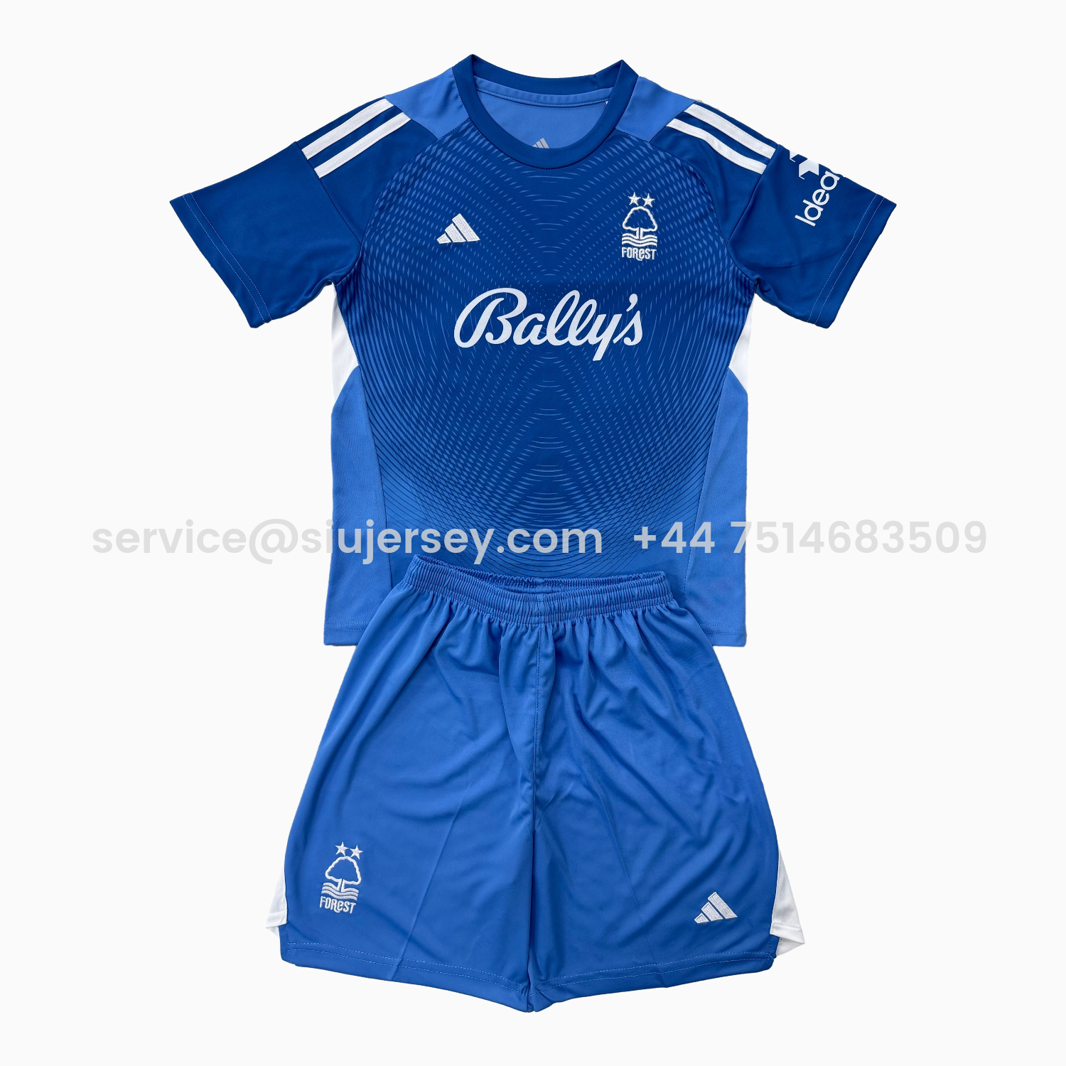 SIUjerseys-Nottingham Forest 25-26 Blue Goalkeeper Men's Adult Jersey Set - Fans Version