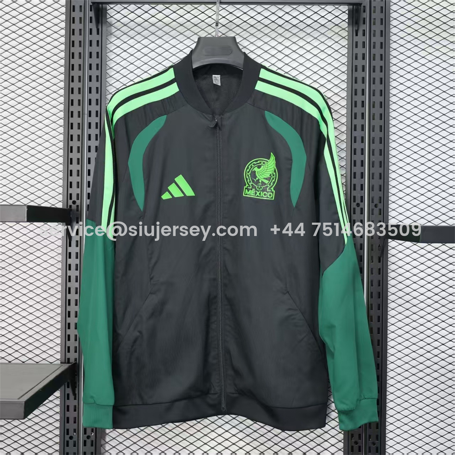 SIUjerseys-Mexico 25-26 Green And Black Windbreaker Jacket - Deep Green