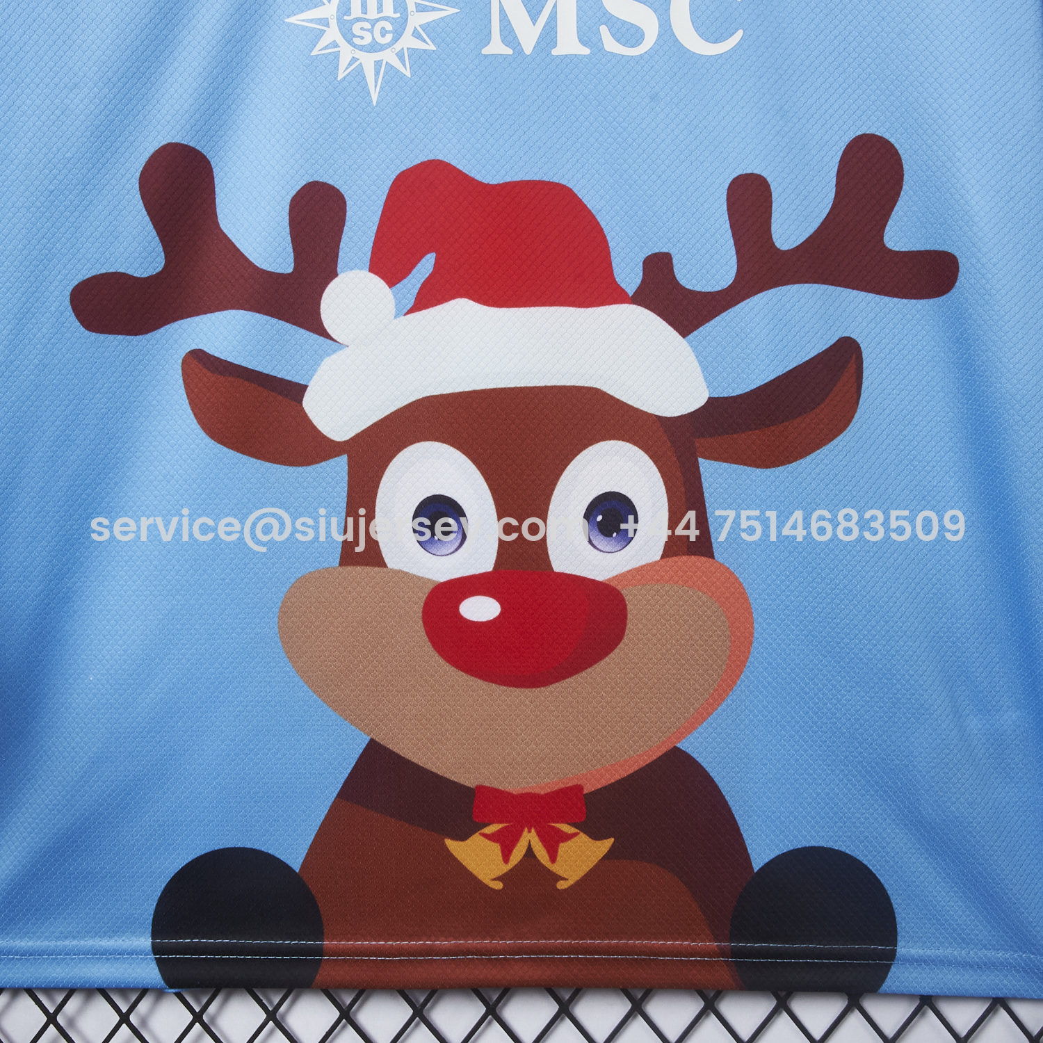 SIUjerseys-Napoli 25-26 Blue Christmas Elk Special Edition Jersey - Fans Version