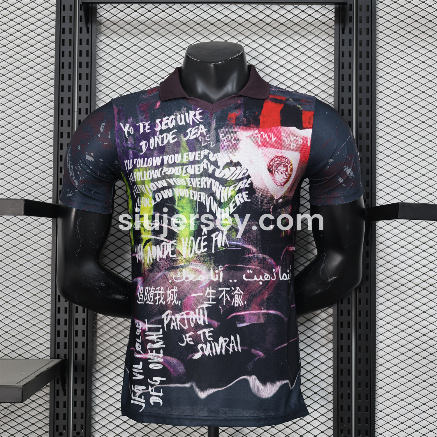 SIUjerseys-Manchester City 24-25 Black Graffiti Special Edition Jersey - Player Version