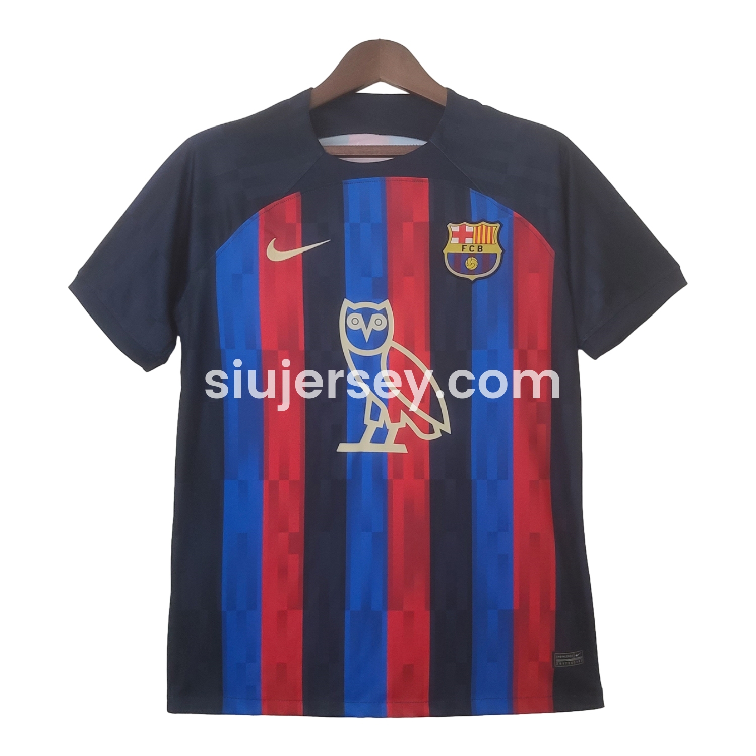 SIUjerseys-Retro Barcelona 22-23 Owl Sponsor Home Jersey