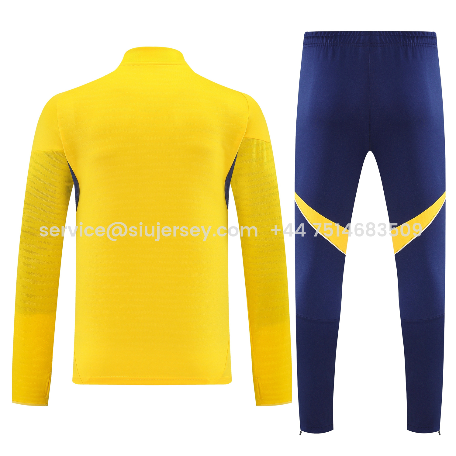SIUjerseys-Boca Juniors 25-26 Long Sleeves Training Set - Yellow Top & Royal Blue Pants