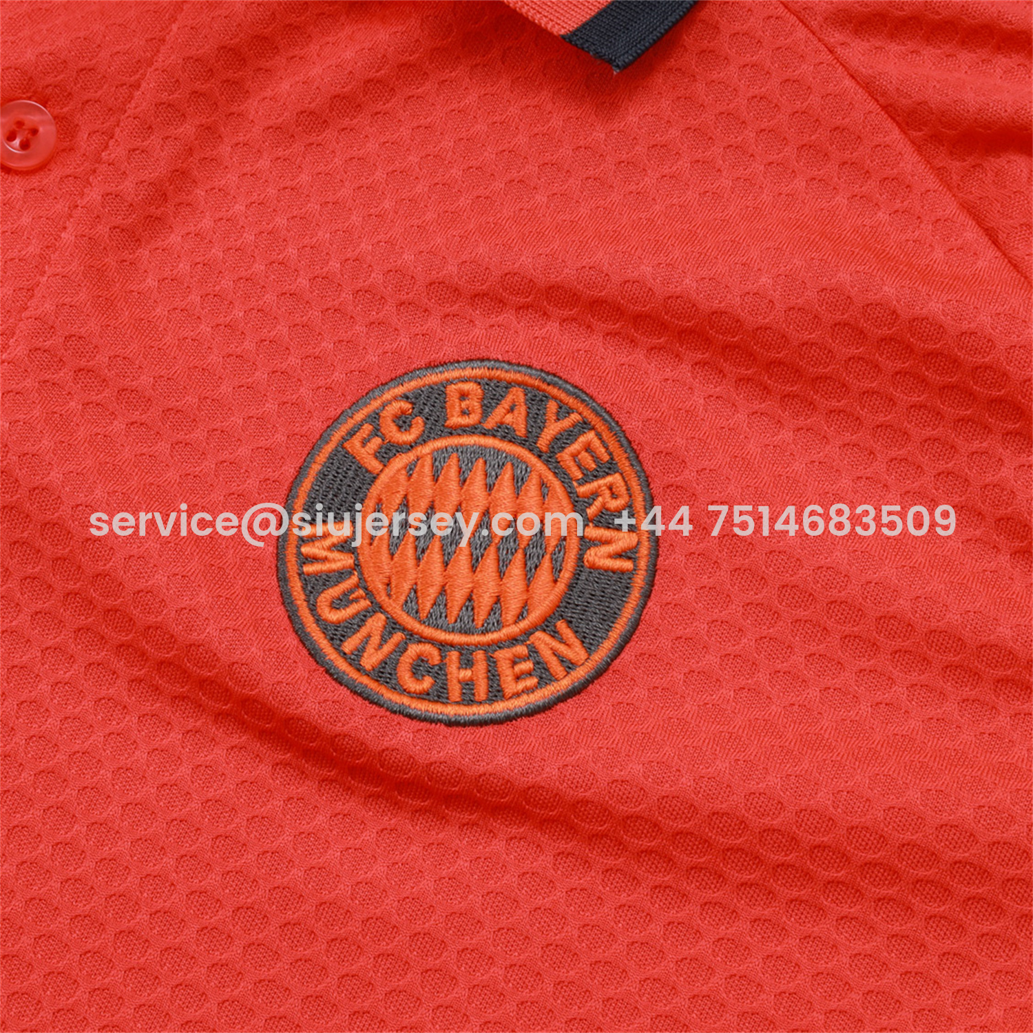 SIUjerseys-Bayern Munich 25-26 POLO Short-Sleeve Training Set - Orange Top and Deep Grey Pants