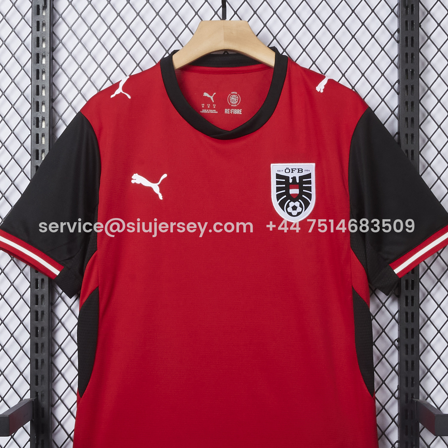 SIUjerseys-Austria 2026 Home Red Jersey - Fans Version