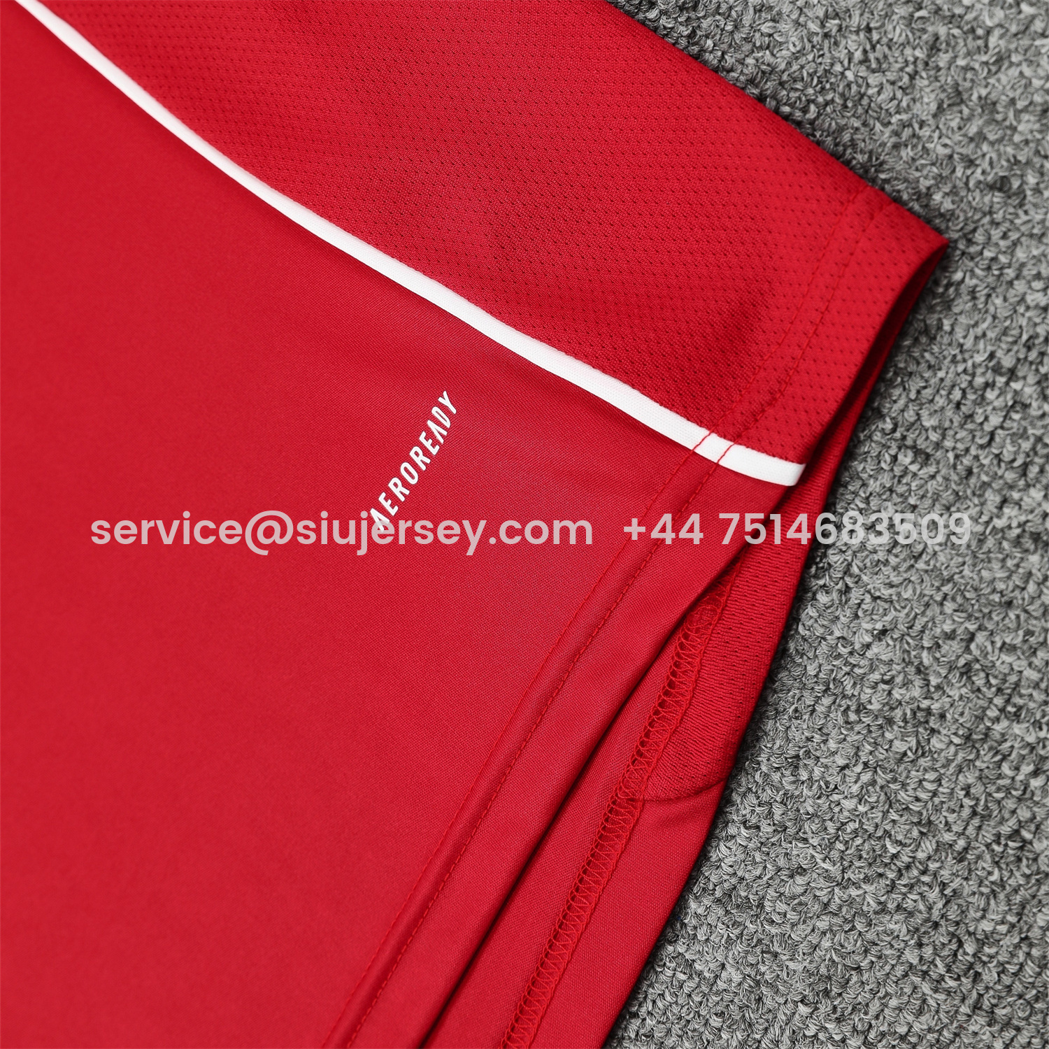 SIUjerseys-Manchester United 25-26 Vest Training Set - Pure Red Vest & Black Shorts