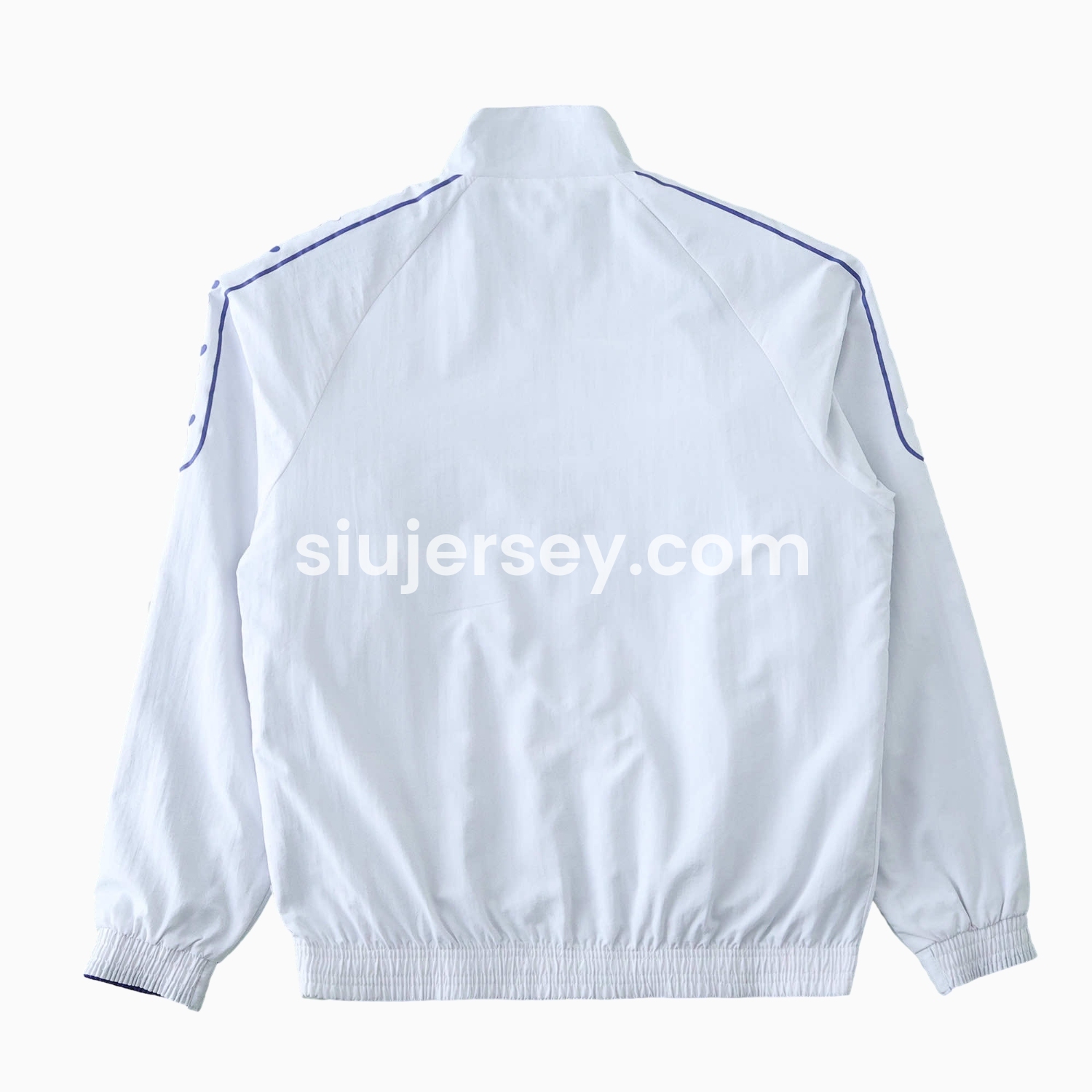 SIUjerseys-Retro Real Madrid 1995-96 Home & Away Double Sided Reversible Windbreaker - White & Purple