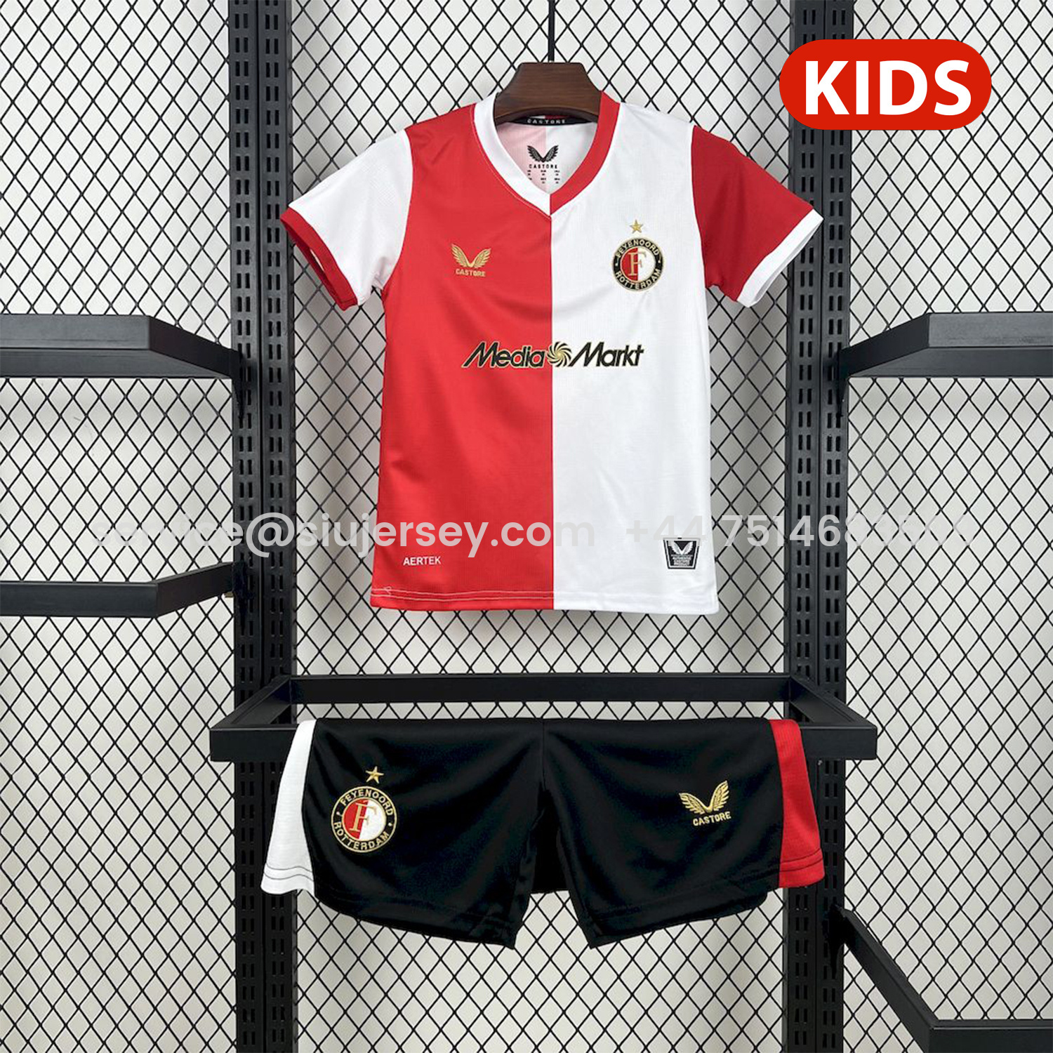 SIUjerseys-Feyenoord 25-26 Home Kids Kit