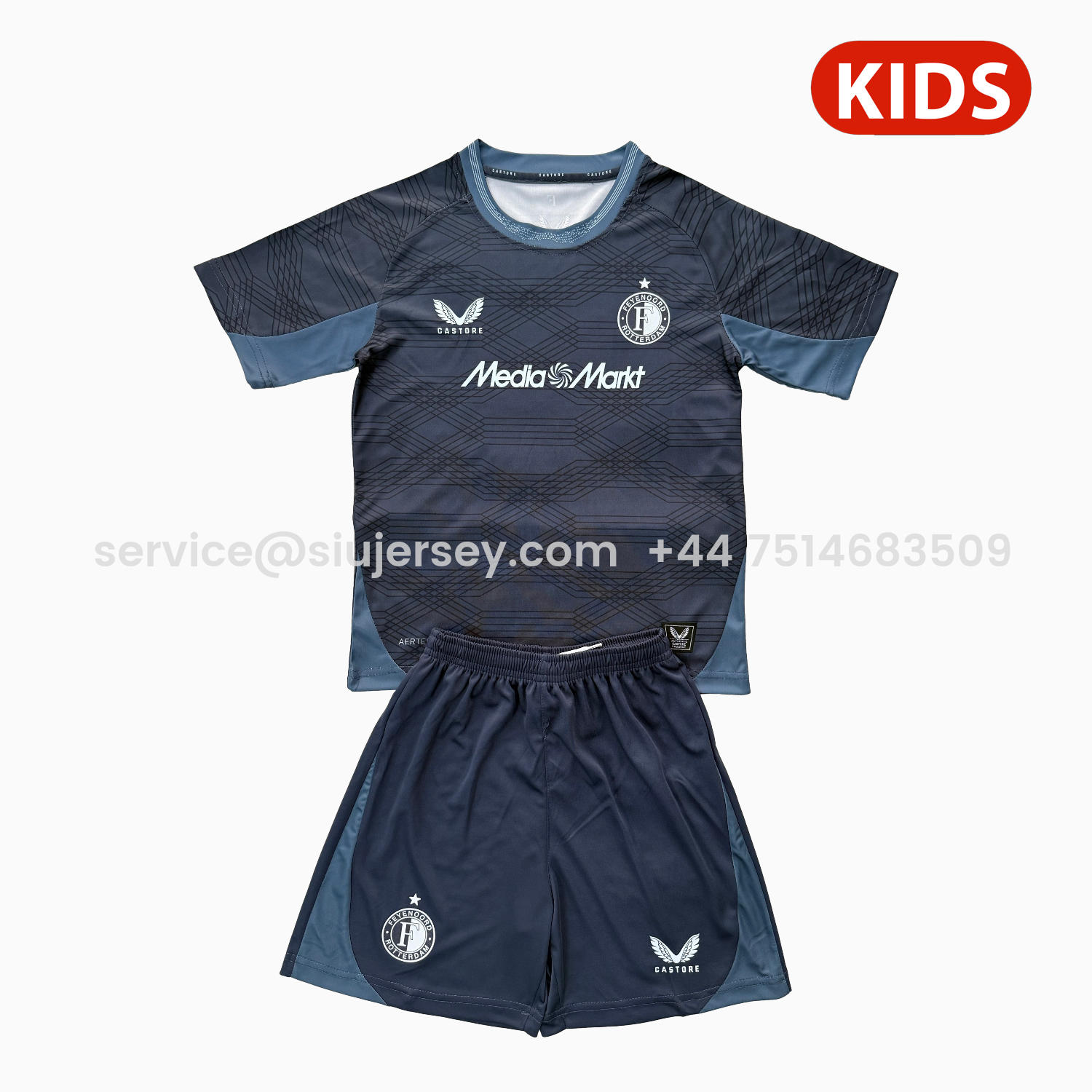 SIUjerseys-Feyenoord 25-26 Away Kids Kit