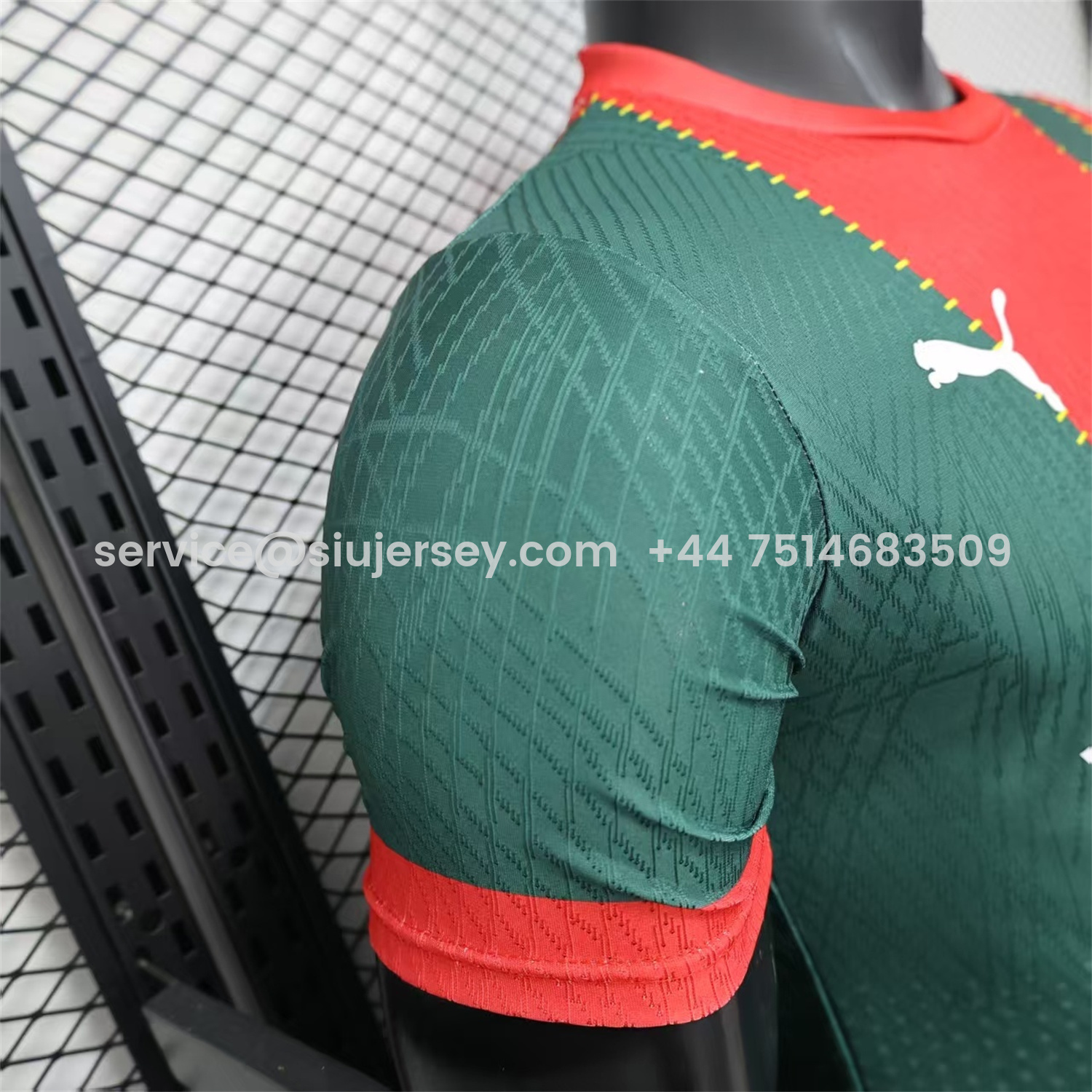 SIUjerseys-Marseille 25-26 Dark Green And Red Jersey -Player Version