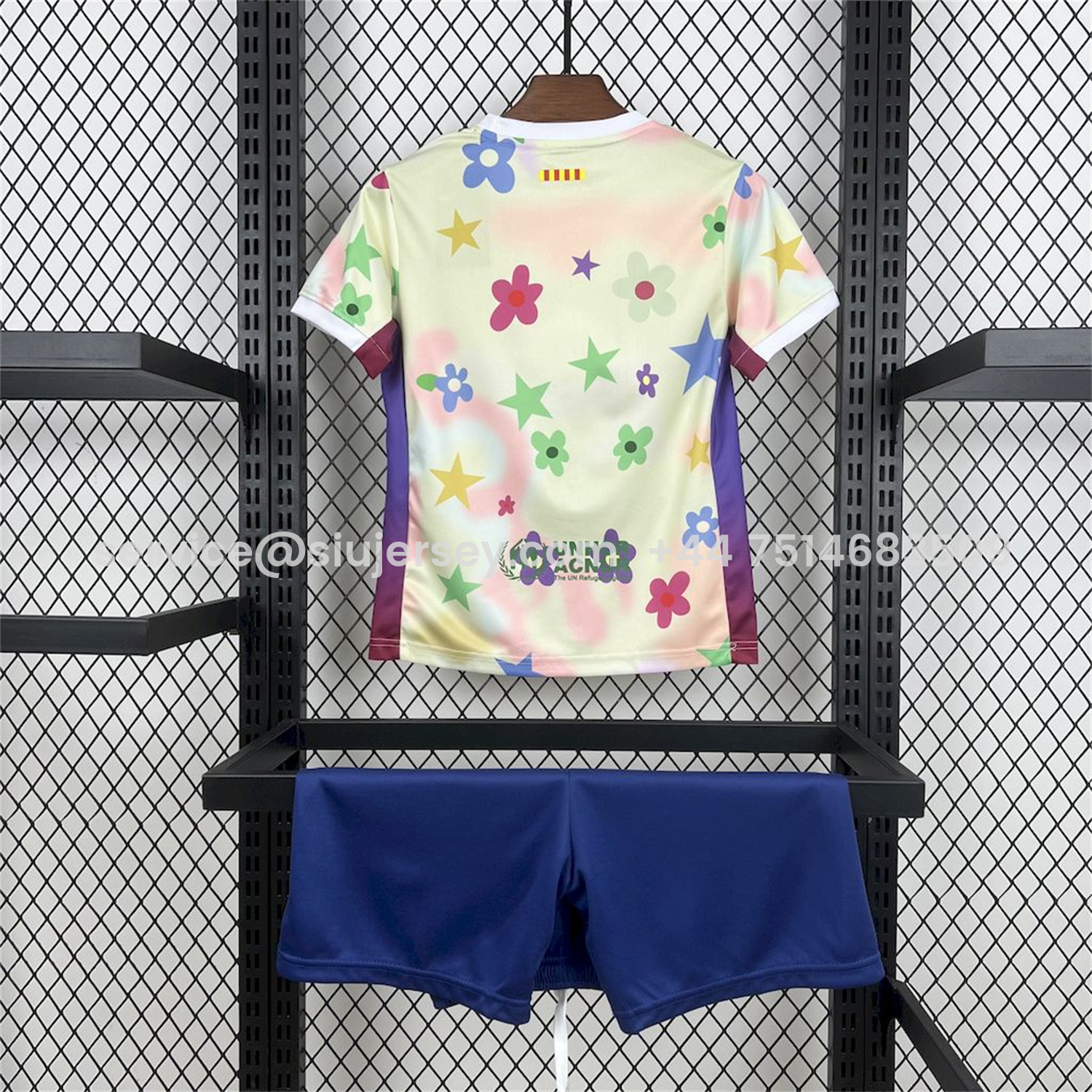 SIUjerseys-Barcelona 25-26 Stars And Flowers Pink Special Kids Kit