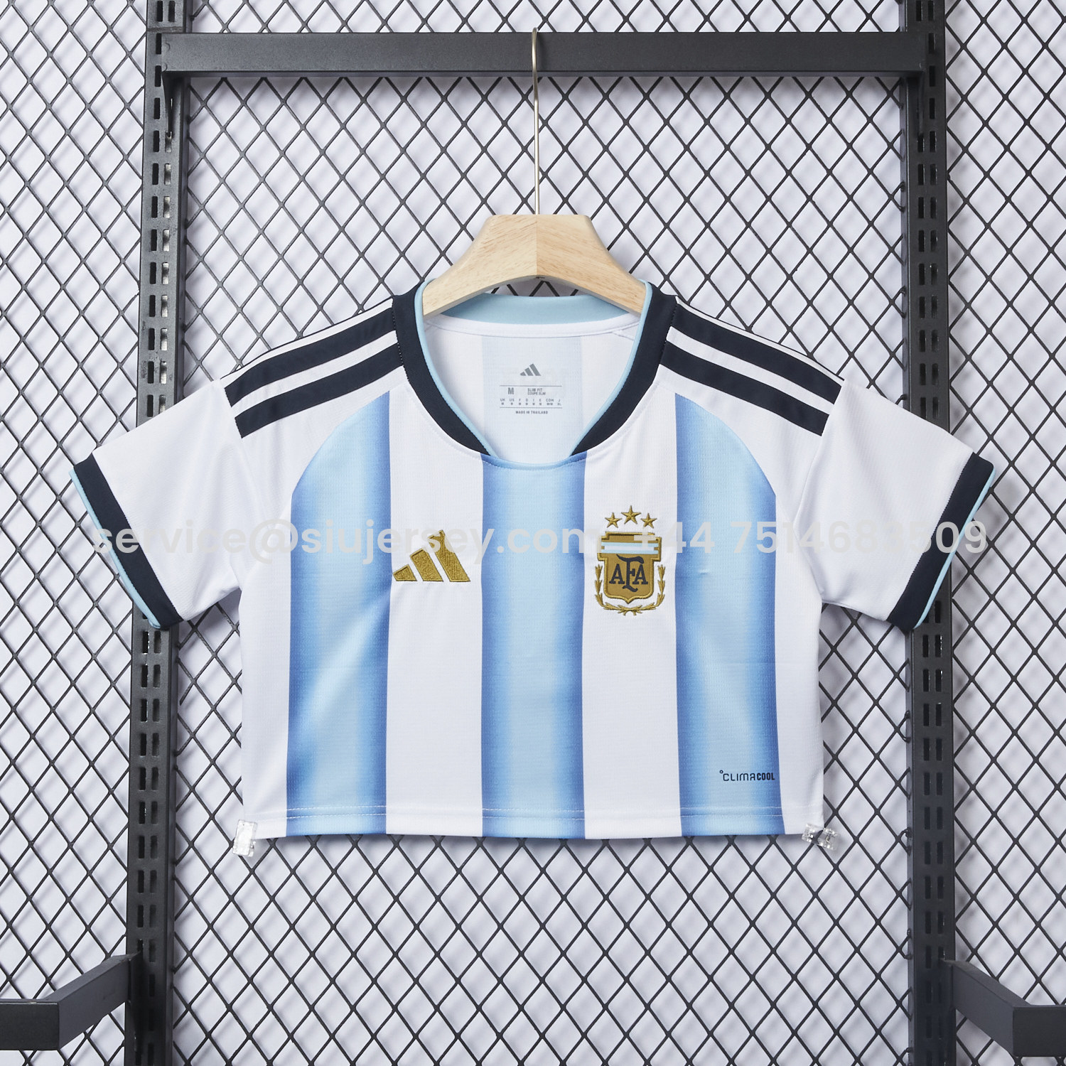 SIUjerseys-Women's Argentina 2026 Home Cropped Jersey
