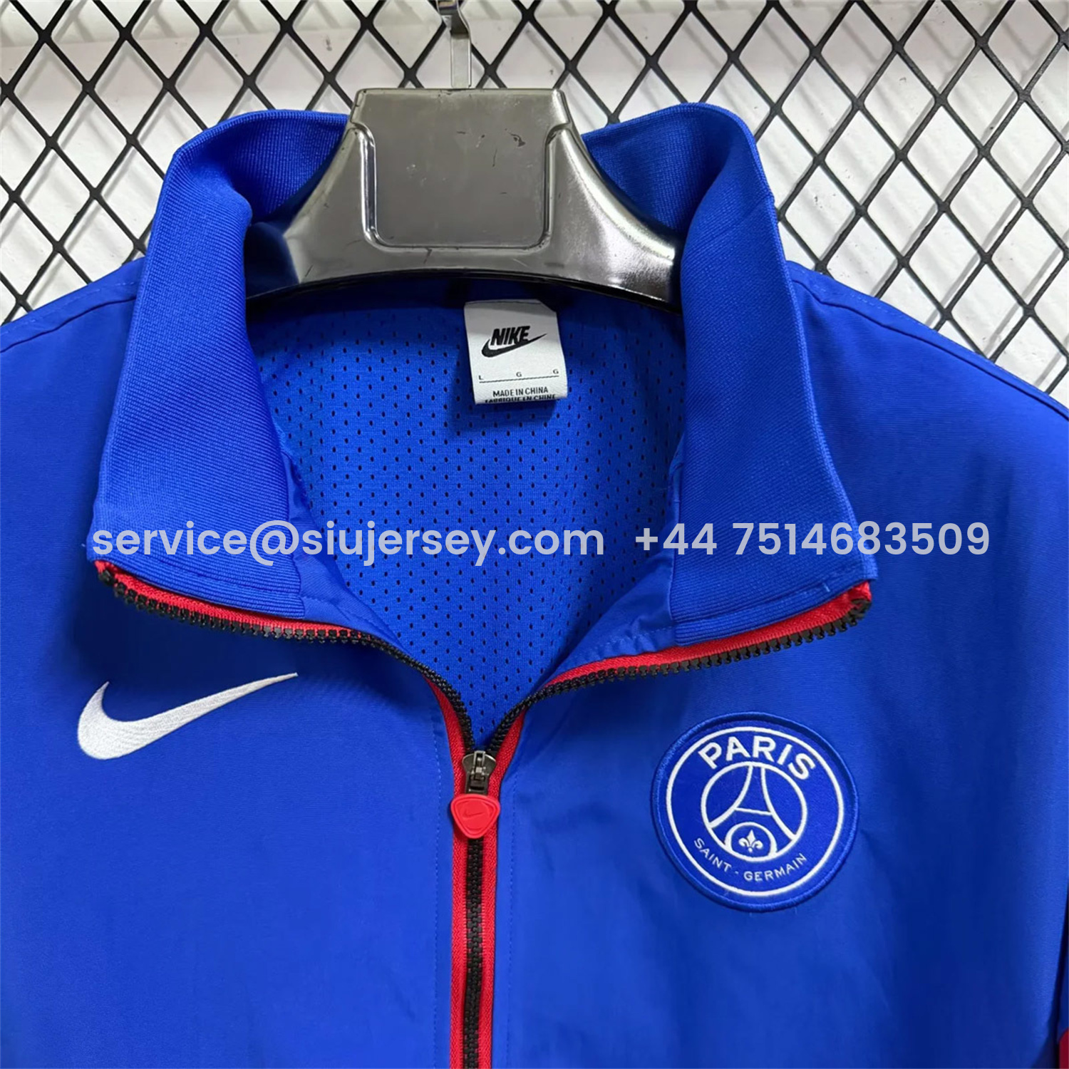 SIUjerseys-Paris Saint-Germain PSG 25-26 Windbreaker Jacket - Blue
