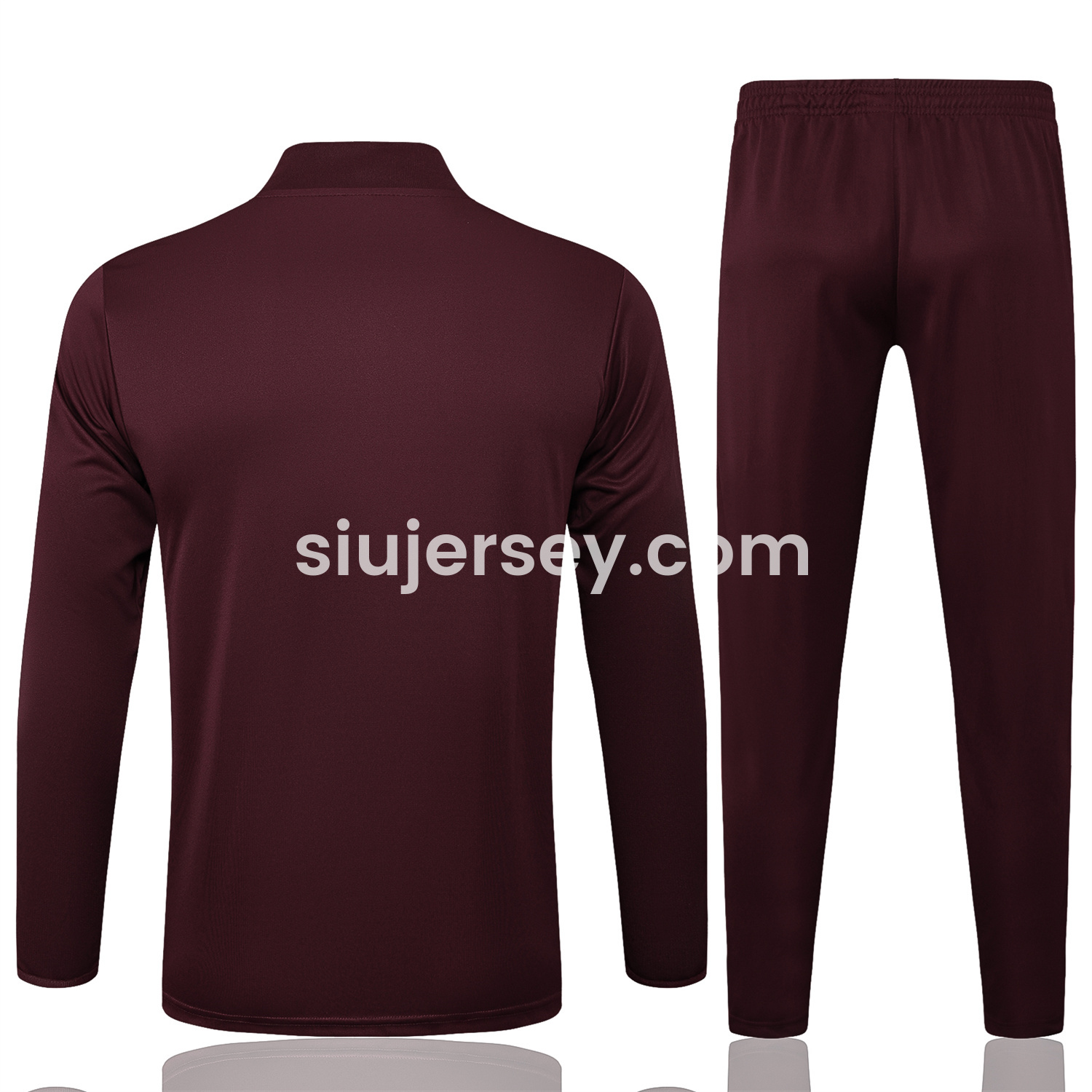 SIUjerseys-Bayern Munich 25-26 Throwback Trefoil Long Sleeves Training Set - Deep Red