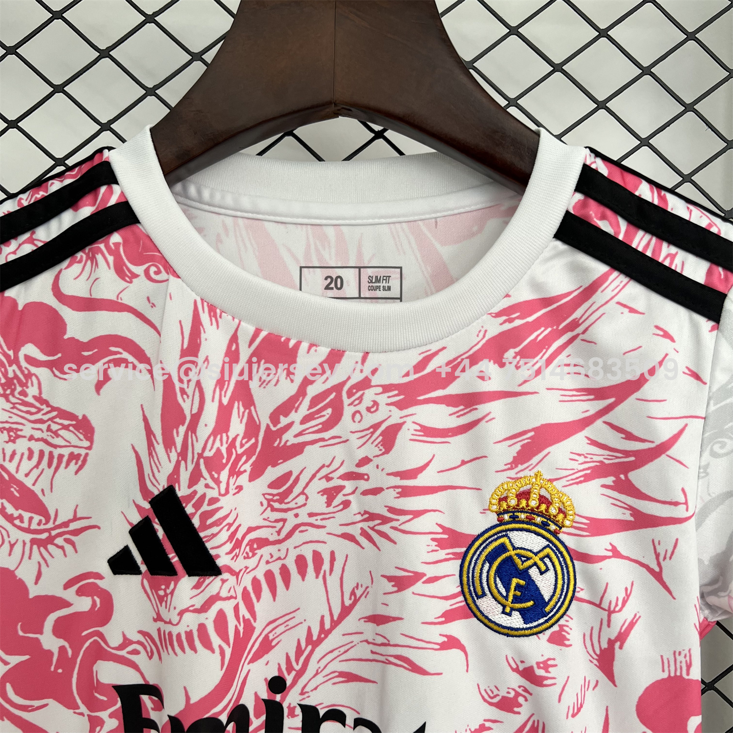 SIUjerseys-Real Madrid 25-26 Dragon Pink And Black Special Kids Kit