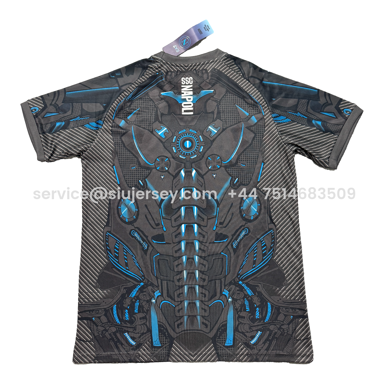 SIUjerseys-Napoli 25-26 Black Mecha Training Jersey - Fans Version