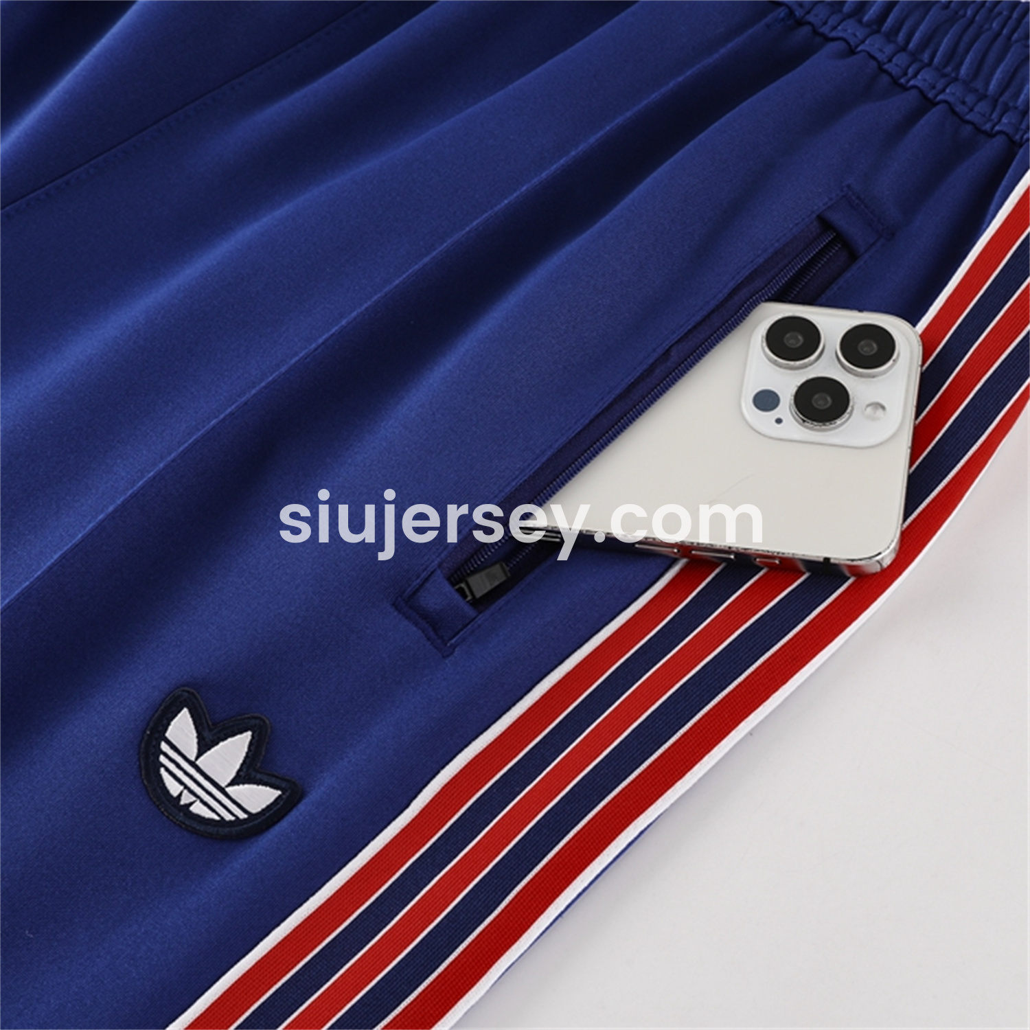 SIUjerseys-Arsenal 25-26 Throwback Trefoil Jacket Training Tracksuit - Royal Blue Jackets & Pants