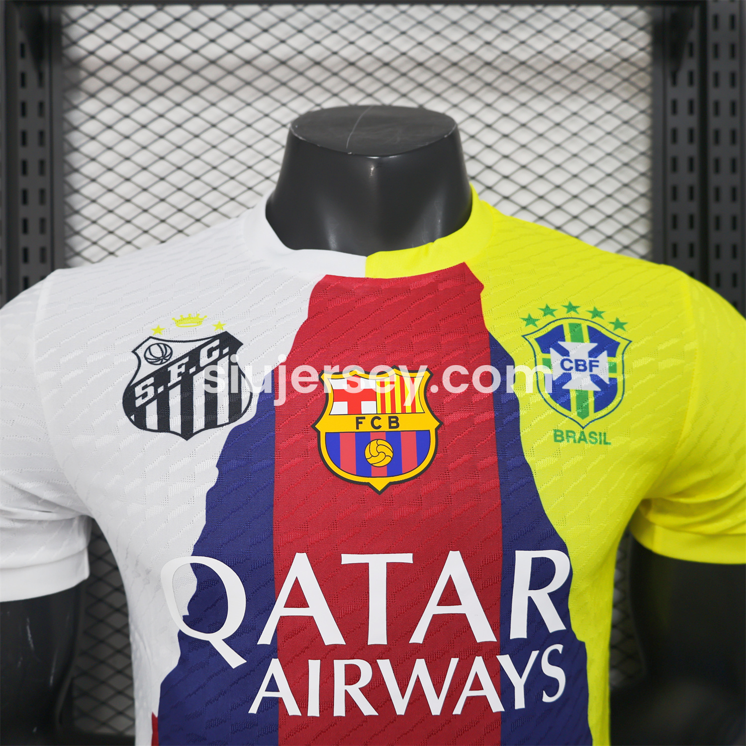 SIUjerseys-Neymar Career Commemorative Jersey - Player Version with NEYMAR.JR #10 - Barcelona Brazil Paris Saint-Germain PSG Santos