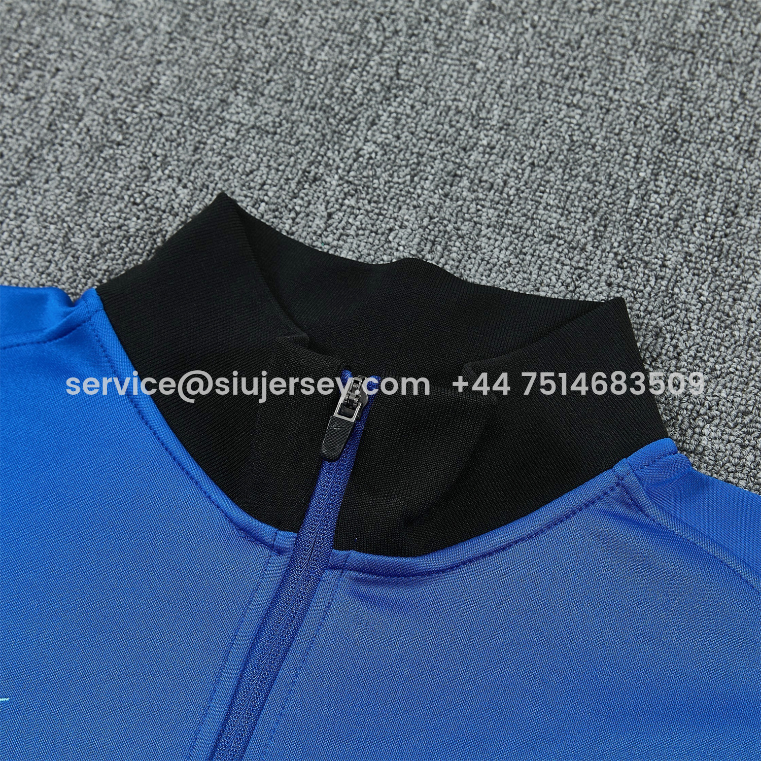 SIUjerseys-Inter Milan 25-26 Jacket Training Tracksuit - Ocean Blue Jackets & Black Pants