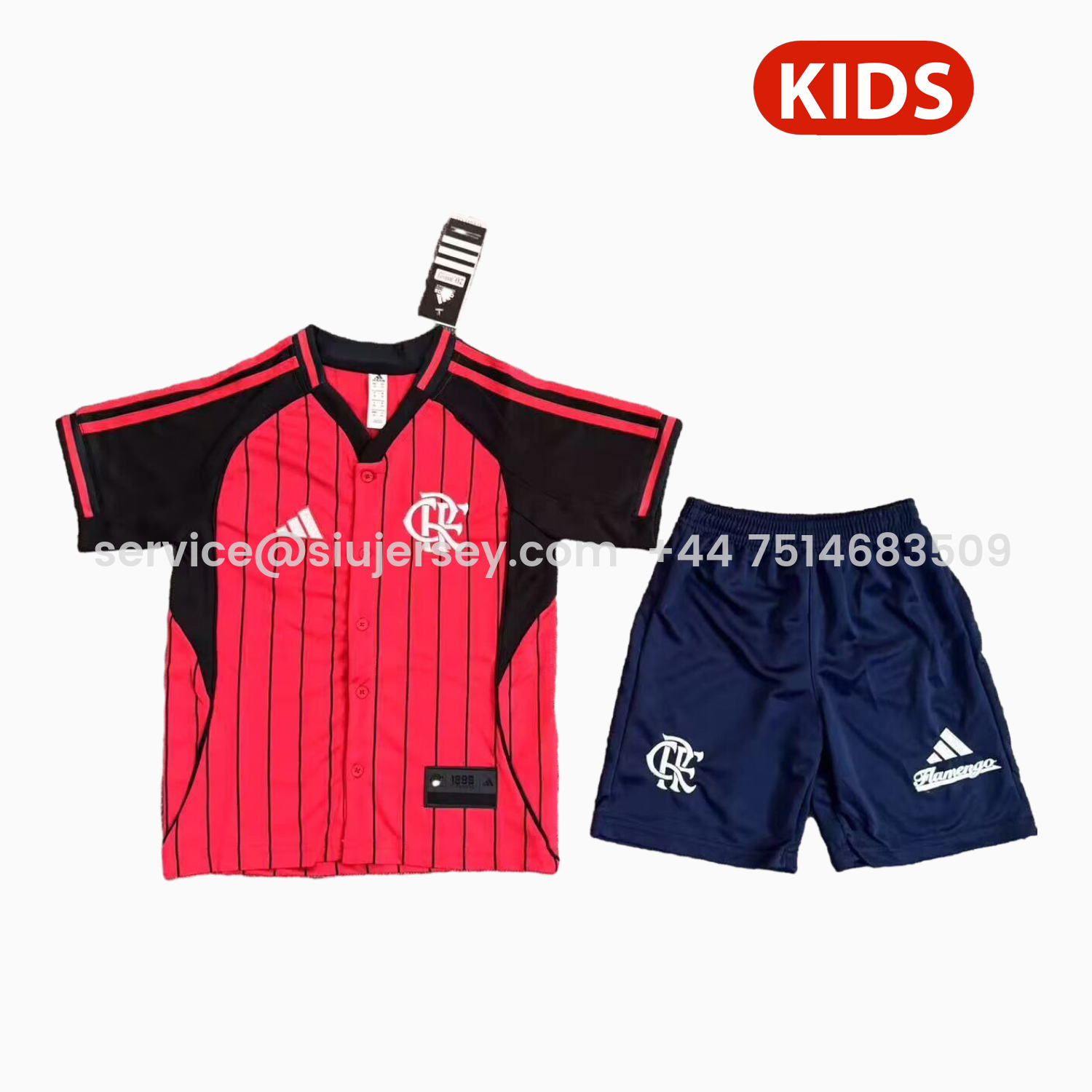 SIUjerseys-Flamengo 25-26 Baseball Kids Kit