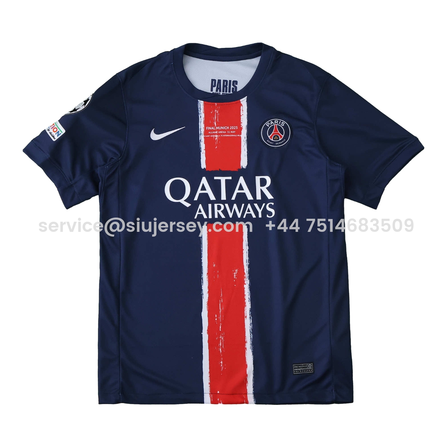 SIUjerseys-Paris Saint-Germain PSG 24-25 Home Champions League Final Home Jersey - Fans Version