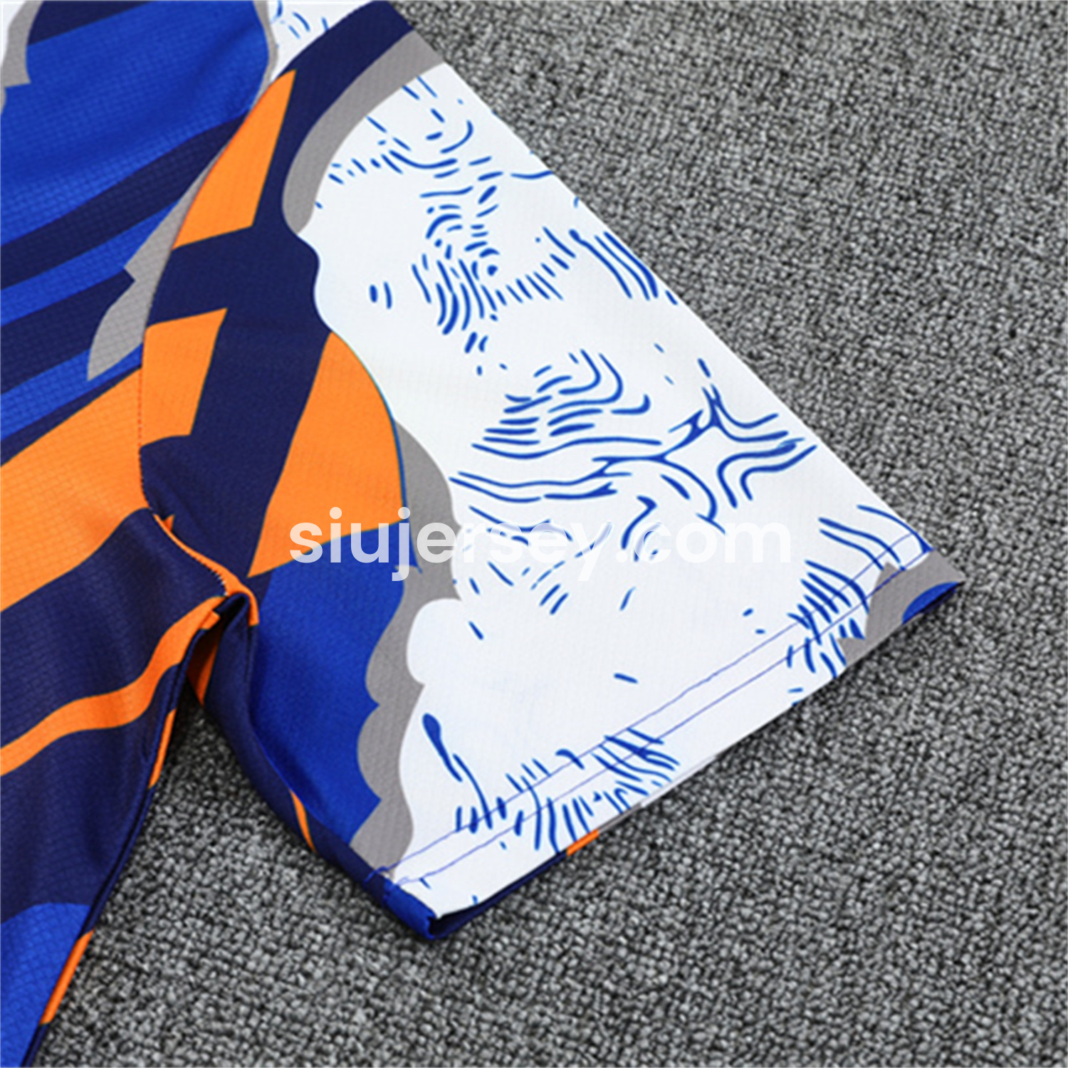 SIUjerseys-Real Madrid 25-26 Short-Sleeve Training Set - CamouflageTop & Black Shorts