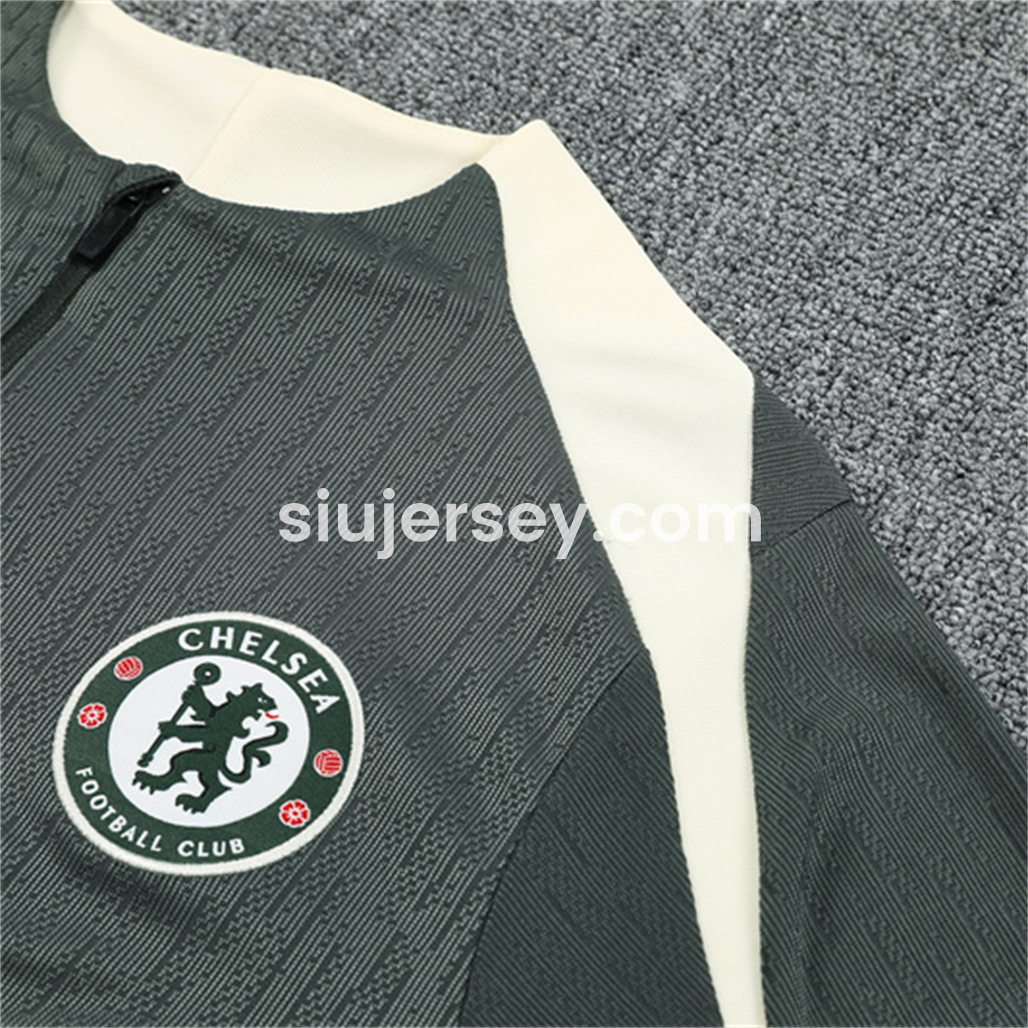 SIUjerseys-C.H.E.L.S.E.A 25-26 Kid Long Sleeves Training Set - Army Green Top & Army Green Shorts
