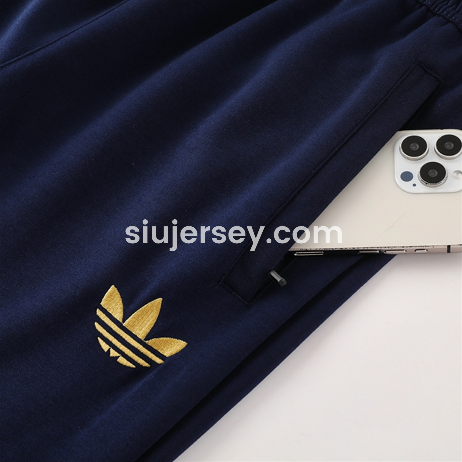 SIUjerseys-Real Madrid 25-26 Originals Varsity Hoodie Set - Deep Blue Hoodie and Pants