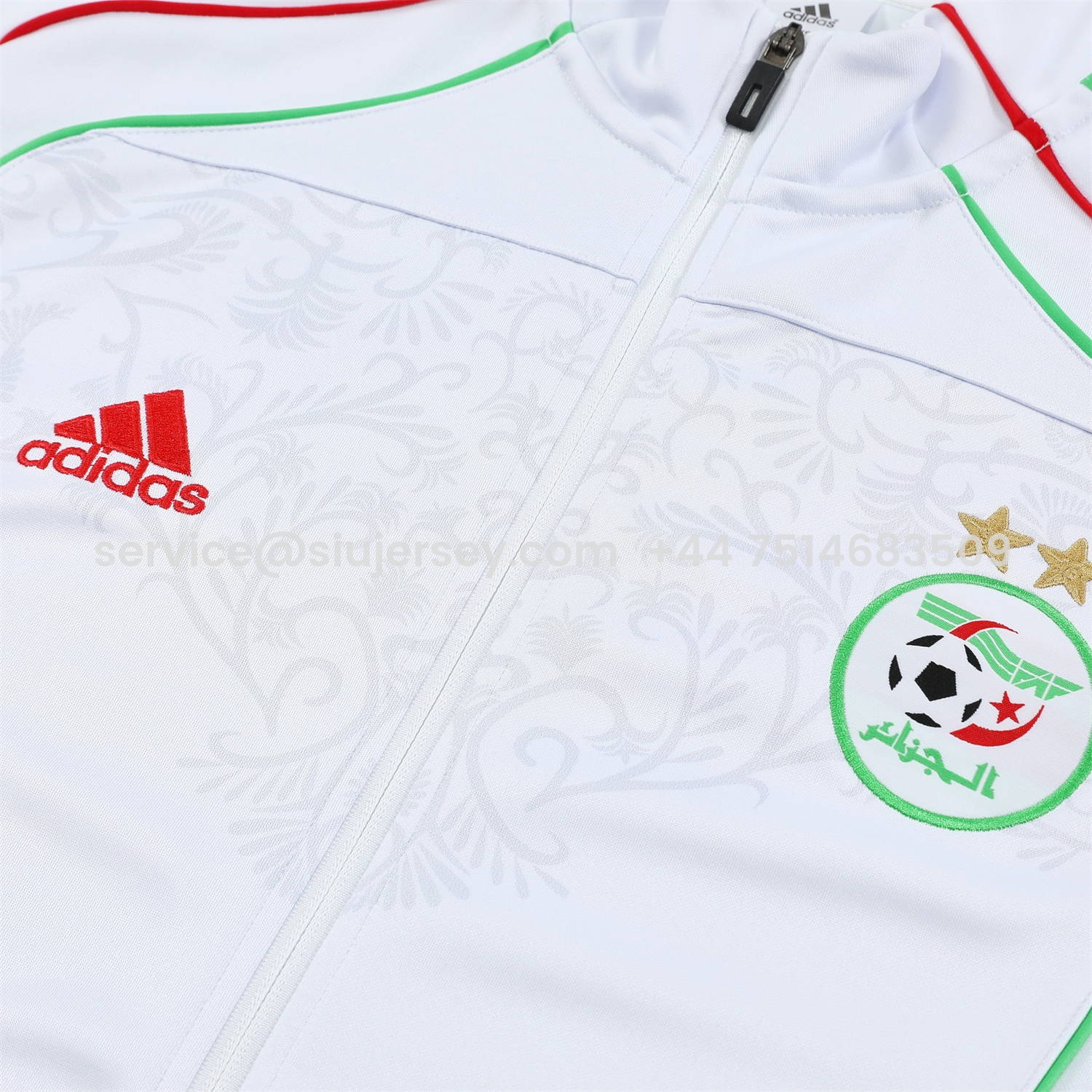 SIUjerseys-Algeria 2026 Long Sleeve Training Set - White Top and Black Pants