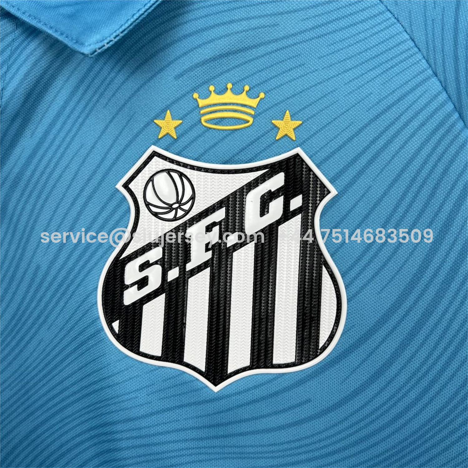 SIUjerseys-Santos 25-26 Third Blue Jersey - Fans Version