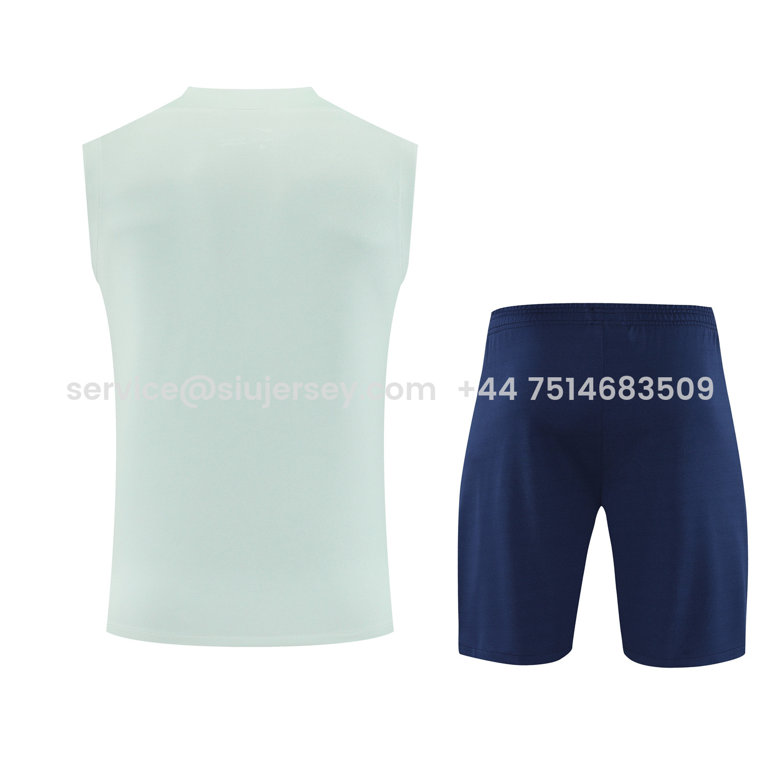 SIUjerseys-Inter Milan 25-26 Vest Training Set - White Vest & Blue Shorts