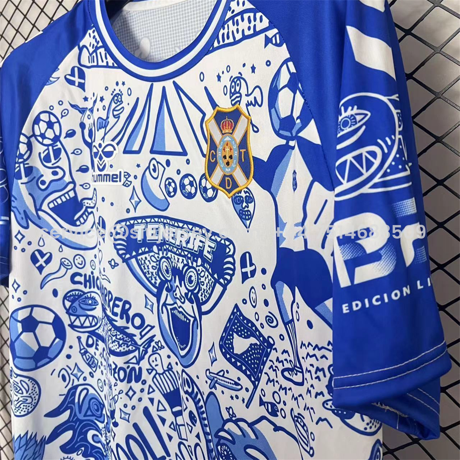 SIUjerseys-Tenerife 25-26 Blue Graffiti Special Edition Jersey - Fans Version