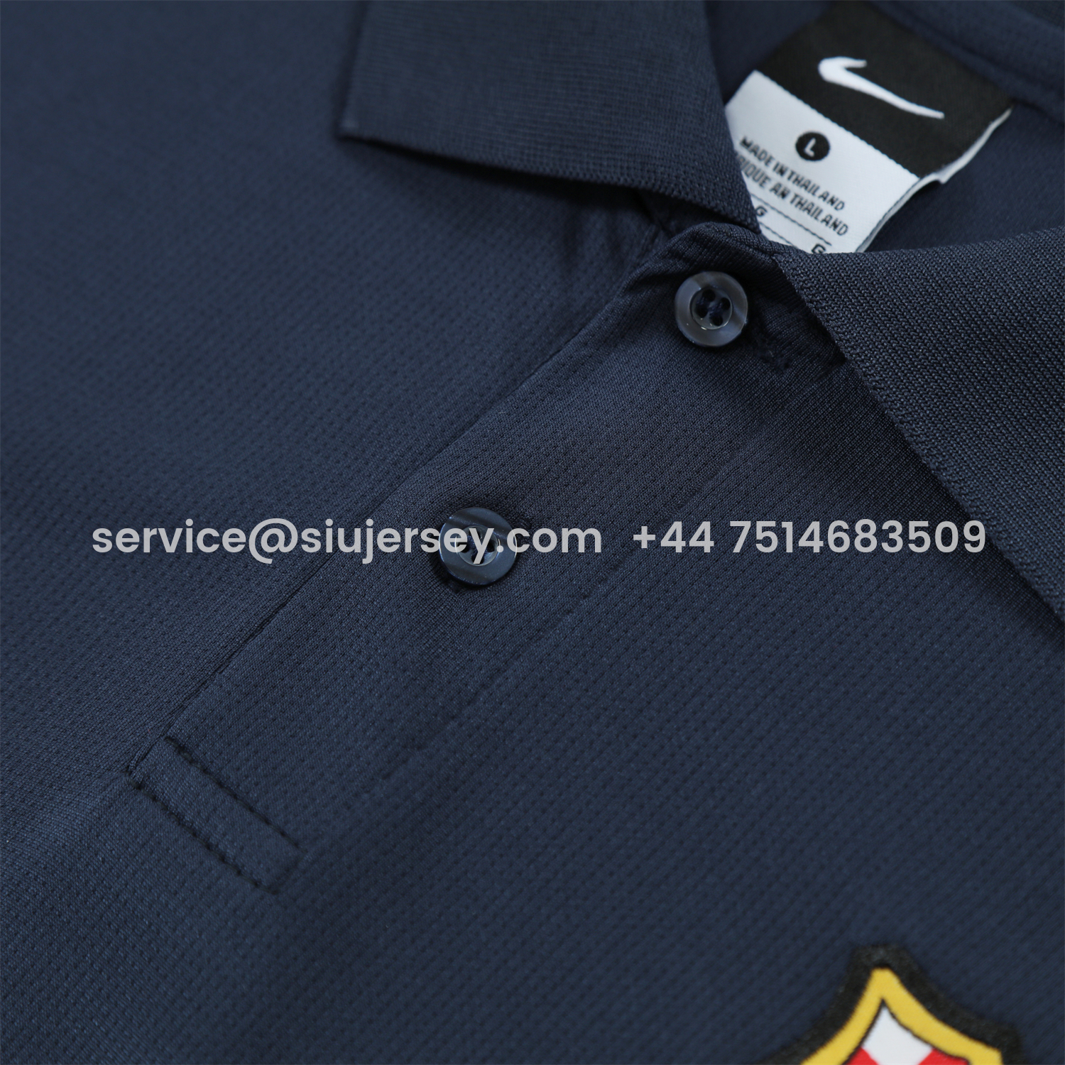 SIUjerseys-Barcelona 25-26 POLO Short-Sleeve Training Set - Dark Blue Top and Pants