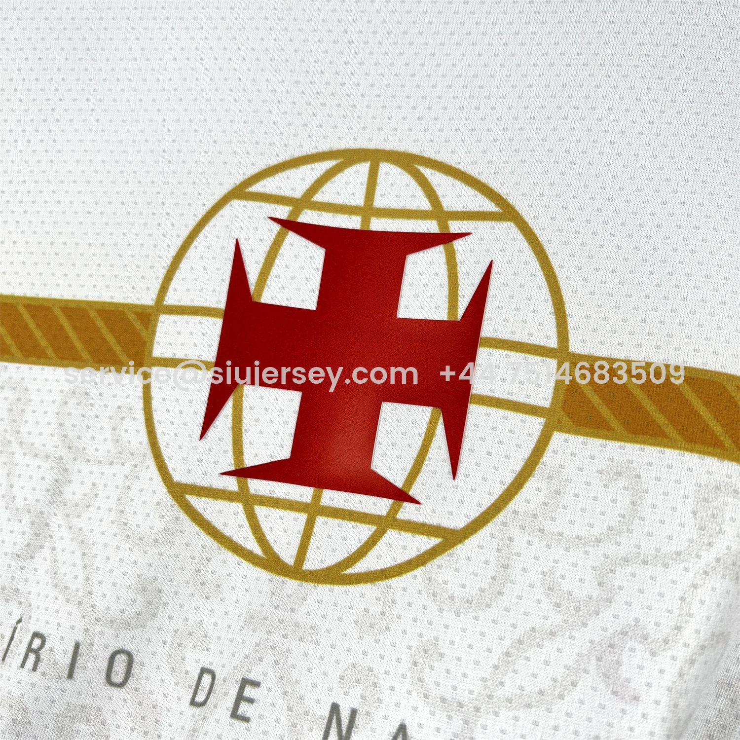 SIUjerseys-Vasco da Gama 25-26 Yellow Lines White Jersey - Fans Version