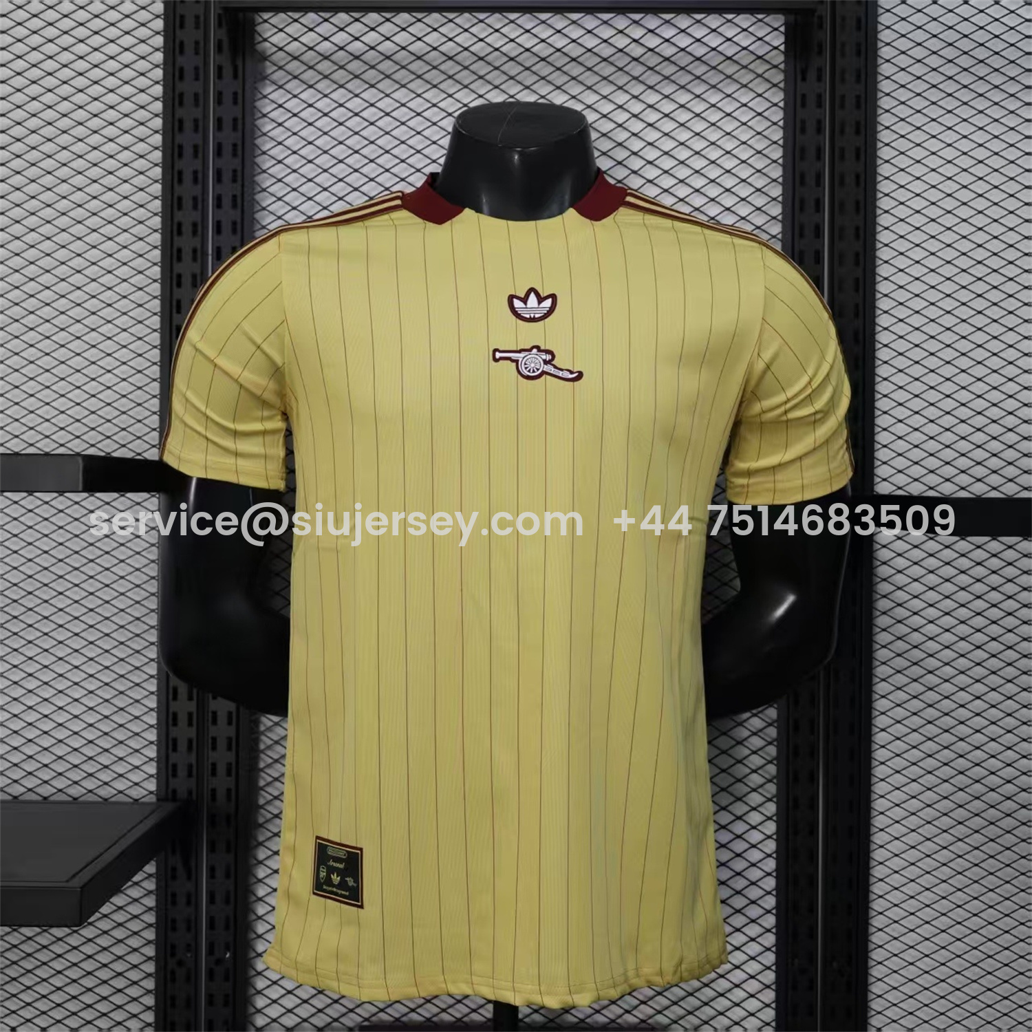 SIUjerseys-Arsenal 25-26 Trefoil Yellow Travel Jersey - Player Version
