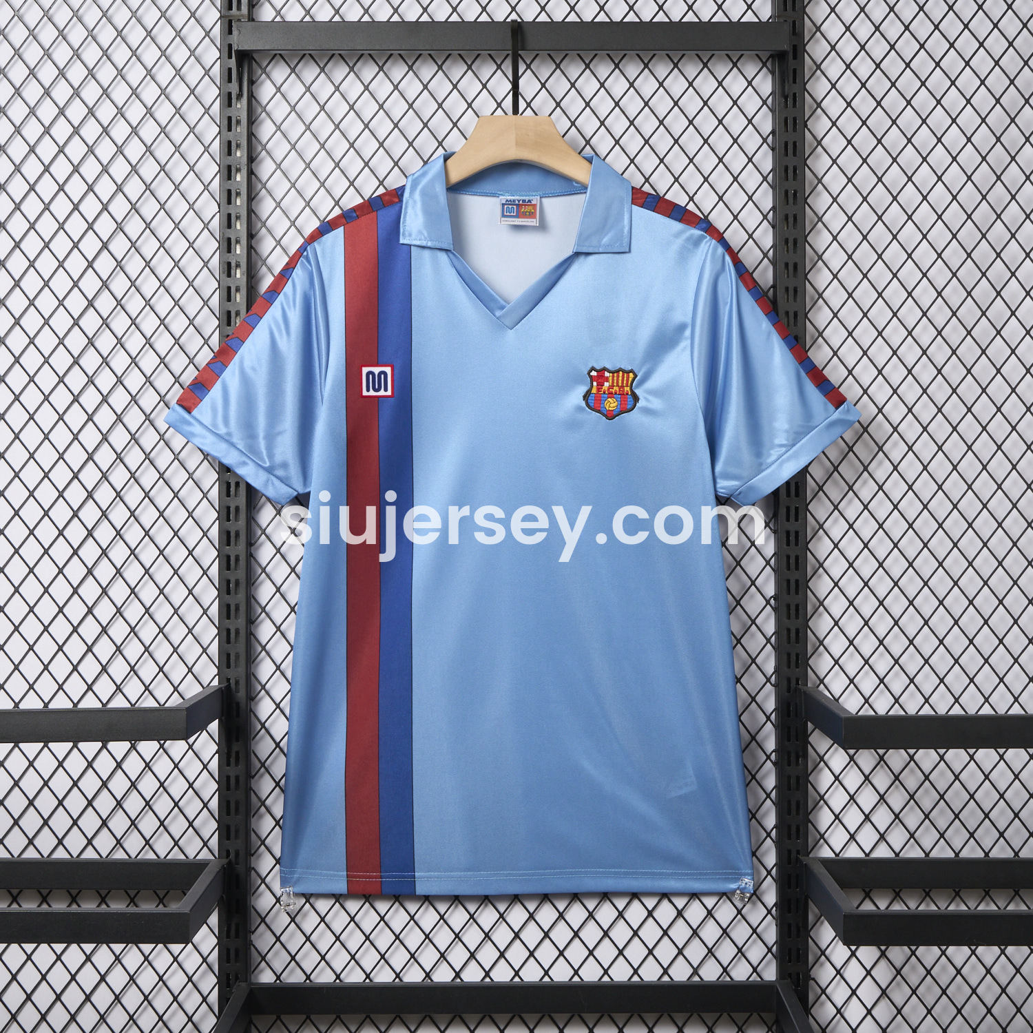 SIUjerseys-Retro Barcelona 1982-84 Away Blue Jersey