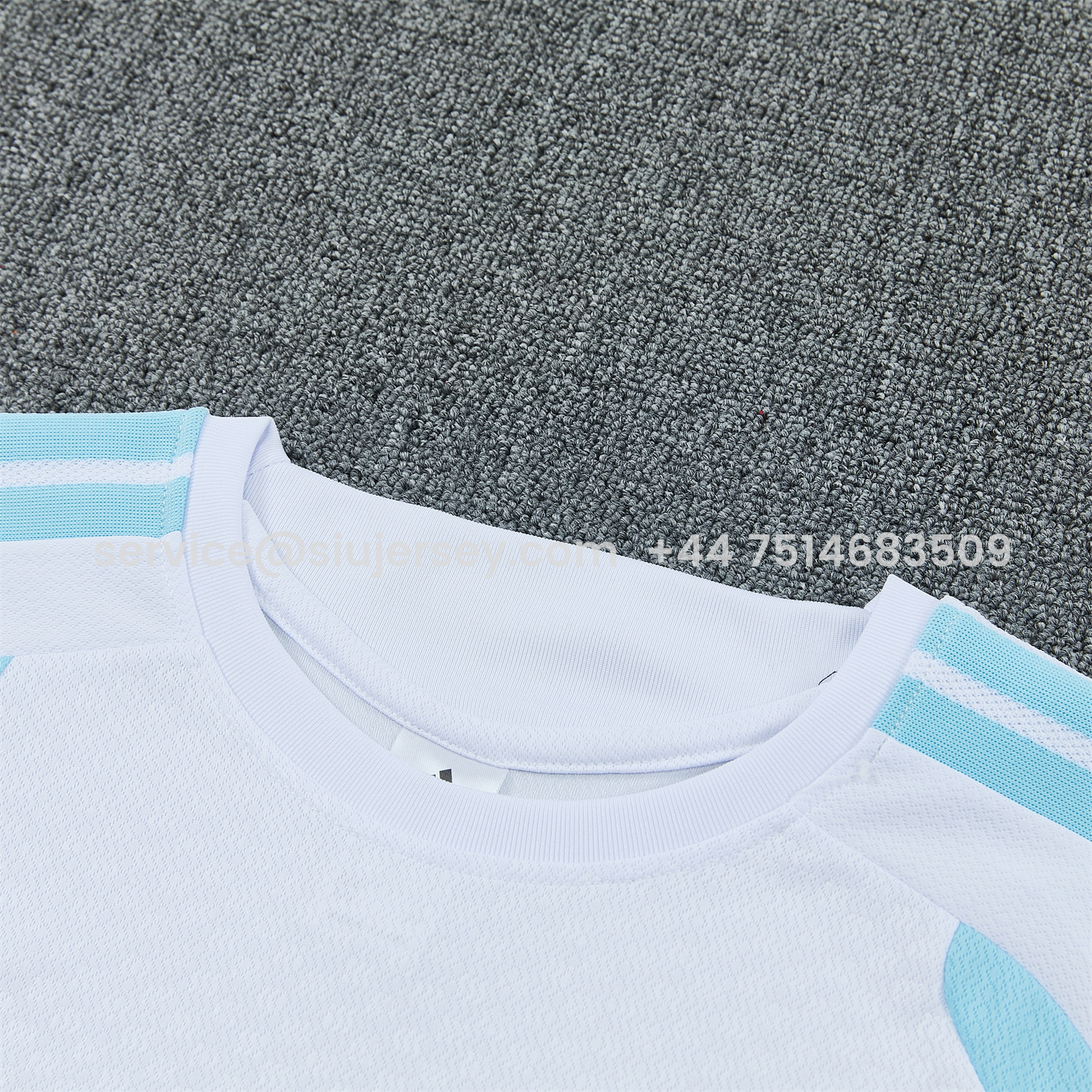 SIUjerseys-Argentina 2026 Short-Sleeve Training Set - White Top and Dark Blue Shorts