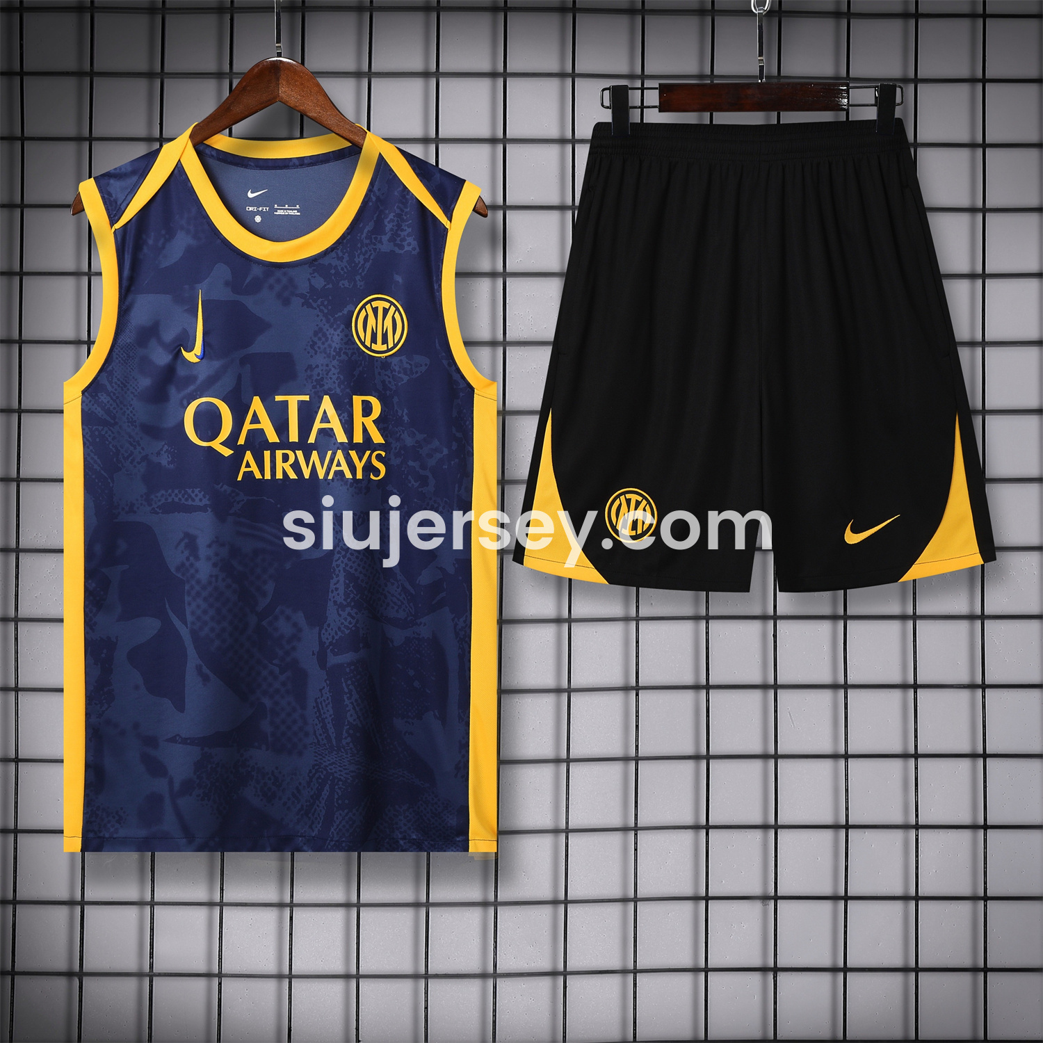 SIUjerseys-Inter Milan 25-26 Vest Training Set - Deep Blue Camouflage
