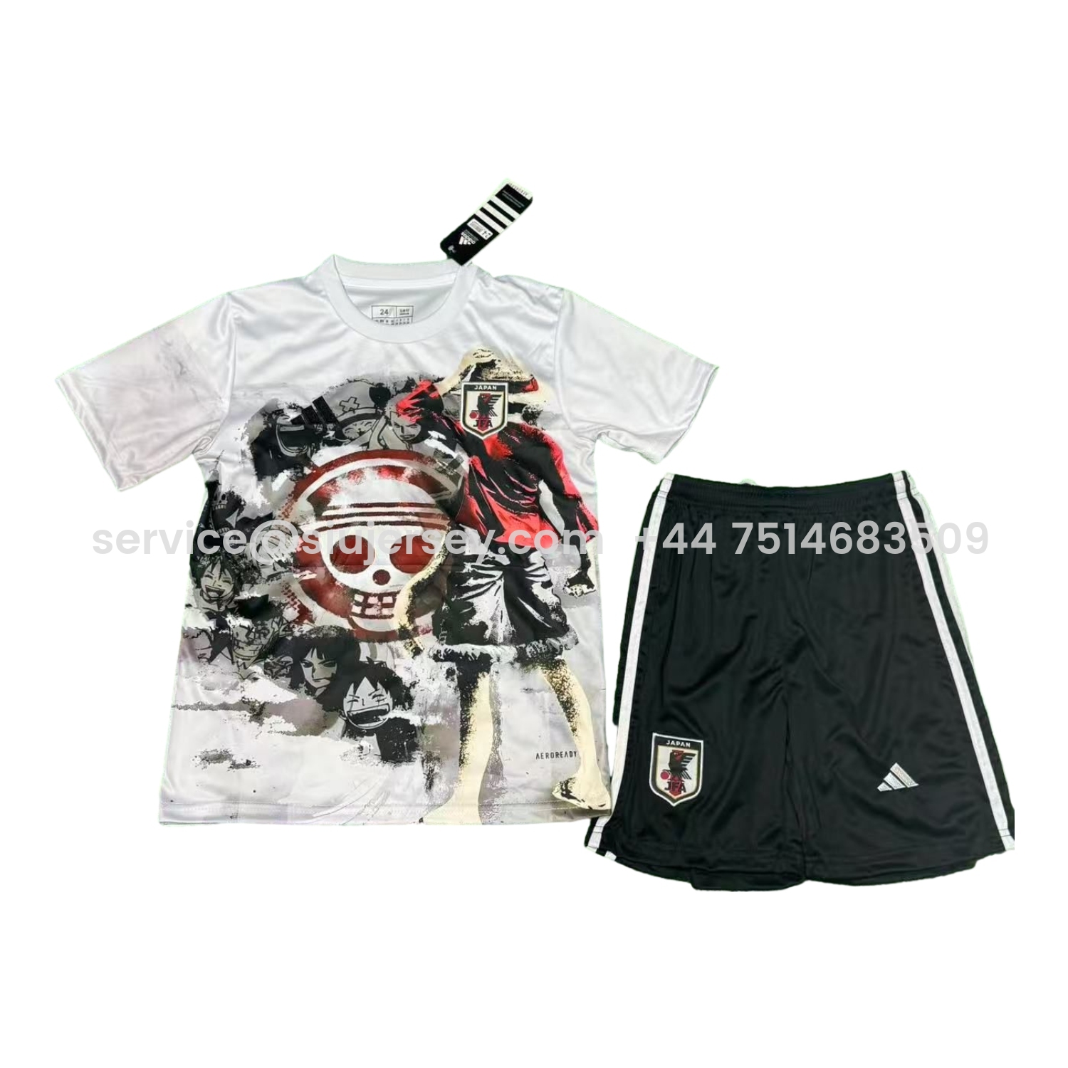 SIUjerseys-Japan 25-26 Luffy And Skull White Special Kids Kit