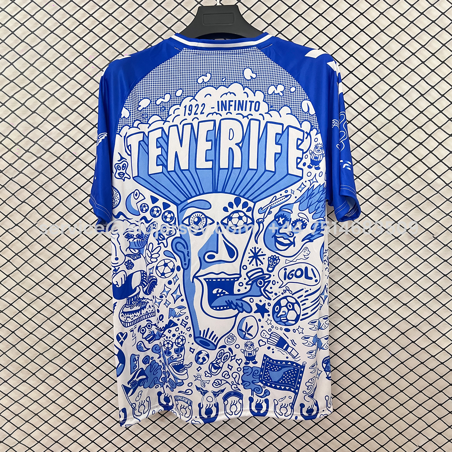 SIUjerseys-Tenerife 25-26 Blue Graffiti Special Edition Jersey - Fans Version