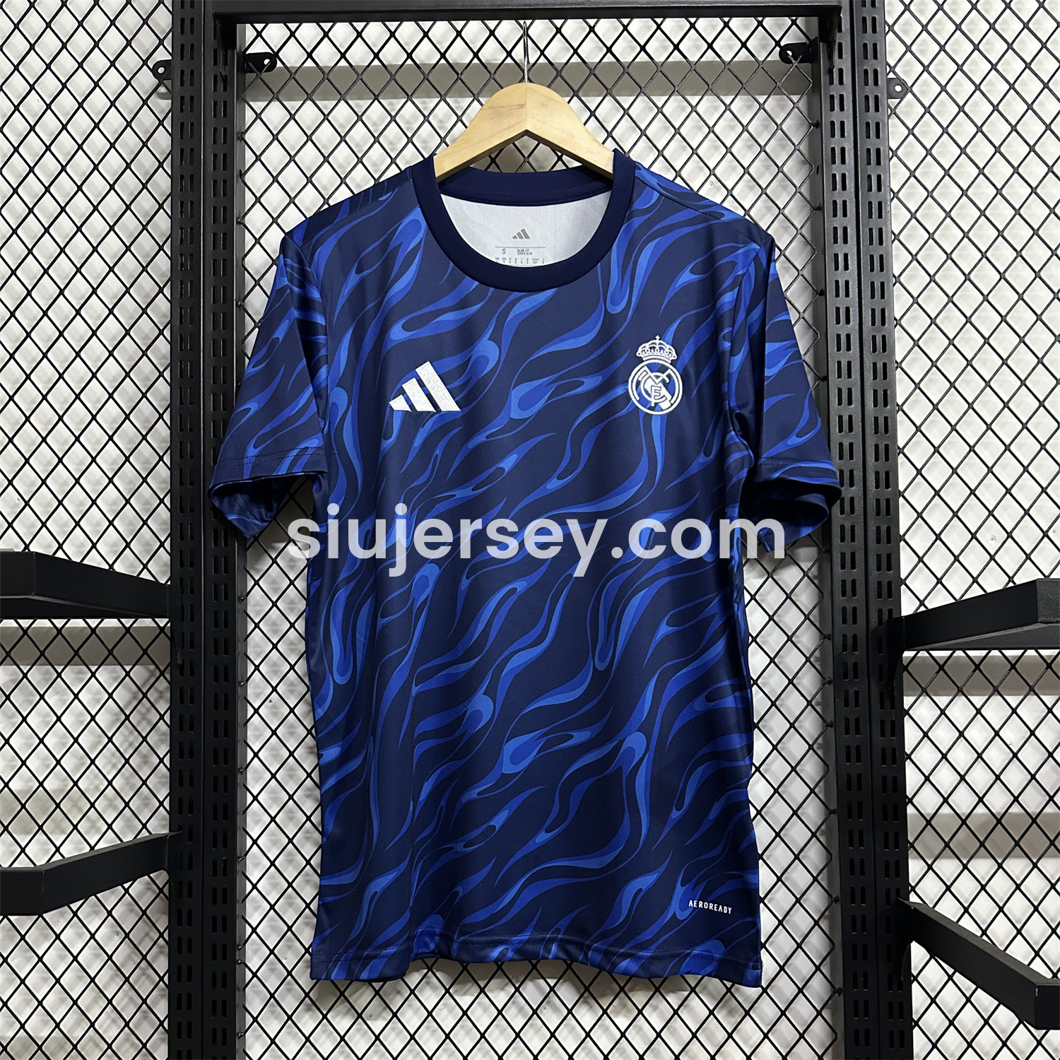 SIUjerseys-Real Madrid 24-25 Blue Black Ripple Special Edition Jersey - Fans Version