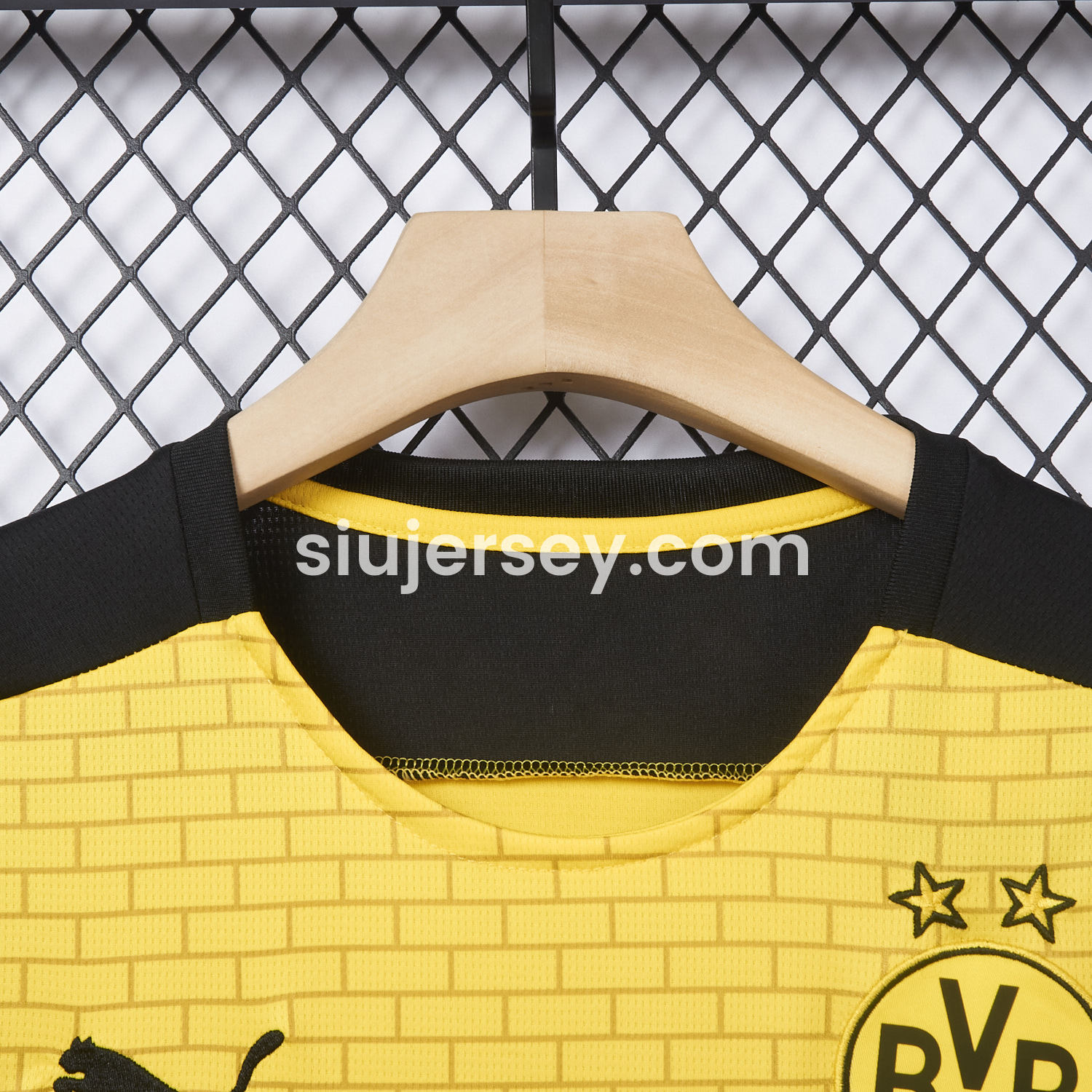 SIUjerseys-Dortmund 25-26 Pre-Match Training Yellow Brickwork Pattern Jersey - Fans Version