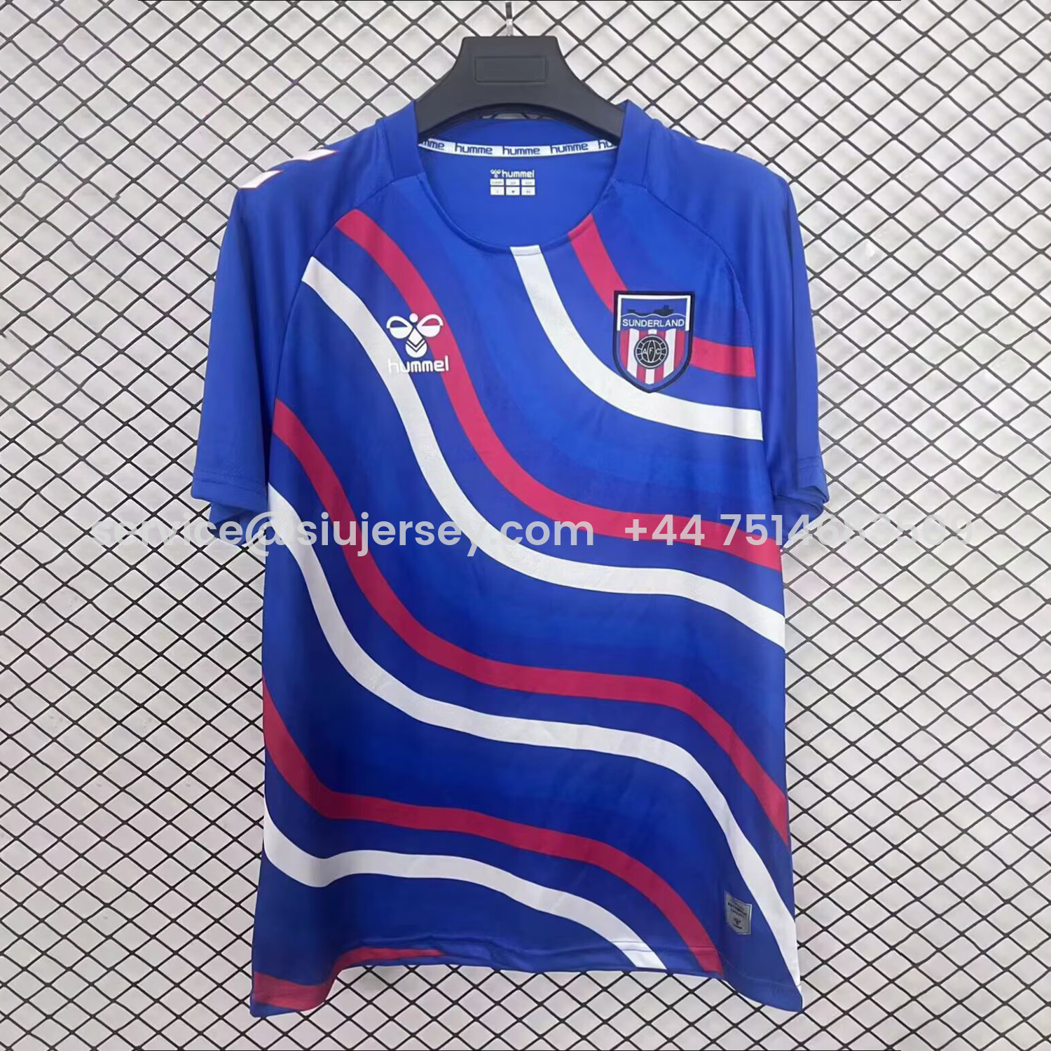 SIUjerseys-Sunderland 25-26 Blue Pre-Match Training Jersey - Fans Version