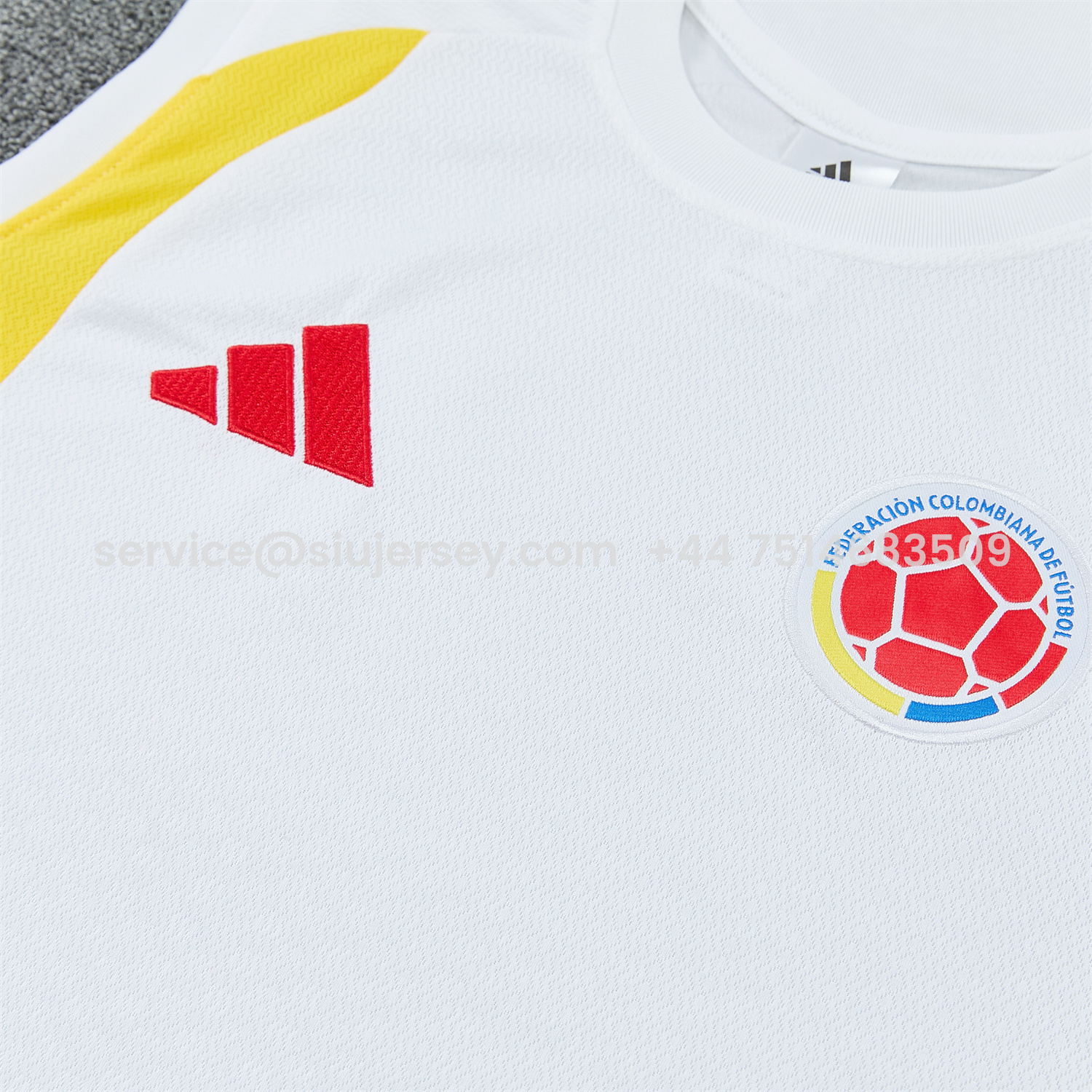 SIUjerseys-Colombia 2026 Vest Training Set - White Vest and Blue Shorts