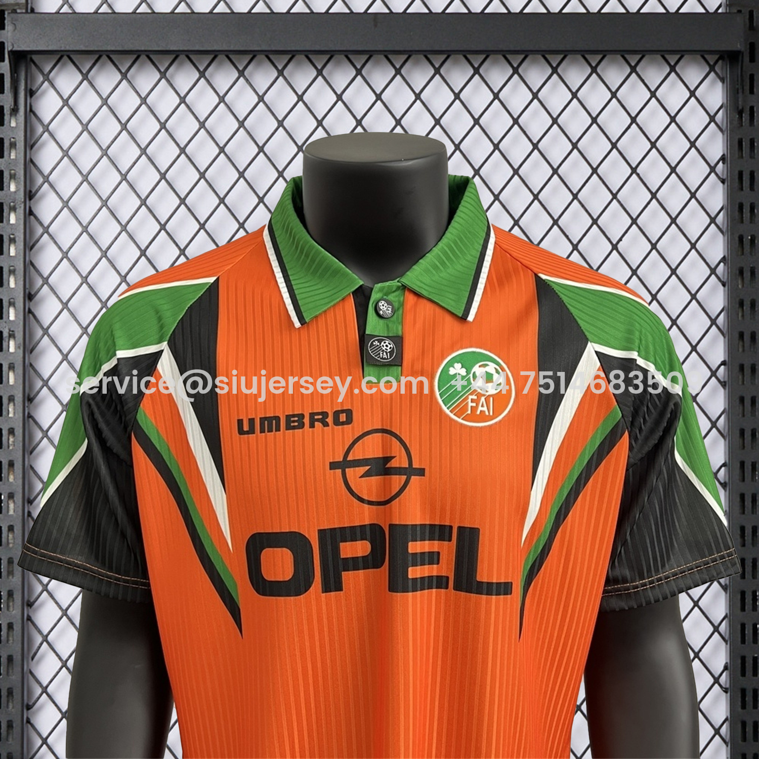 SIUjerseys-Retro Ireland 1996-97 Away Orange Jersey