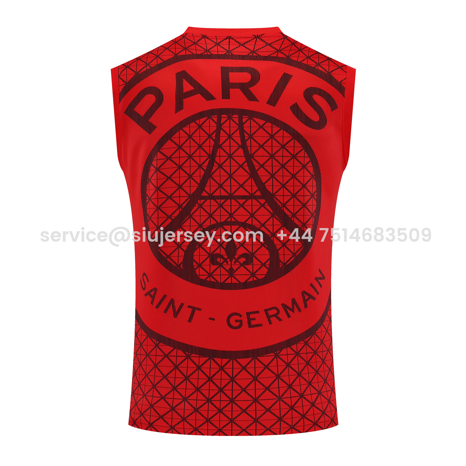 SIUjerseys-Paris Saint-Germain PSG 25-26 Vest Training Set - Red Vest & Deep Blue Shorts
