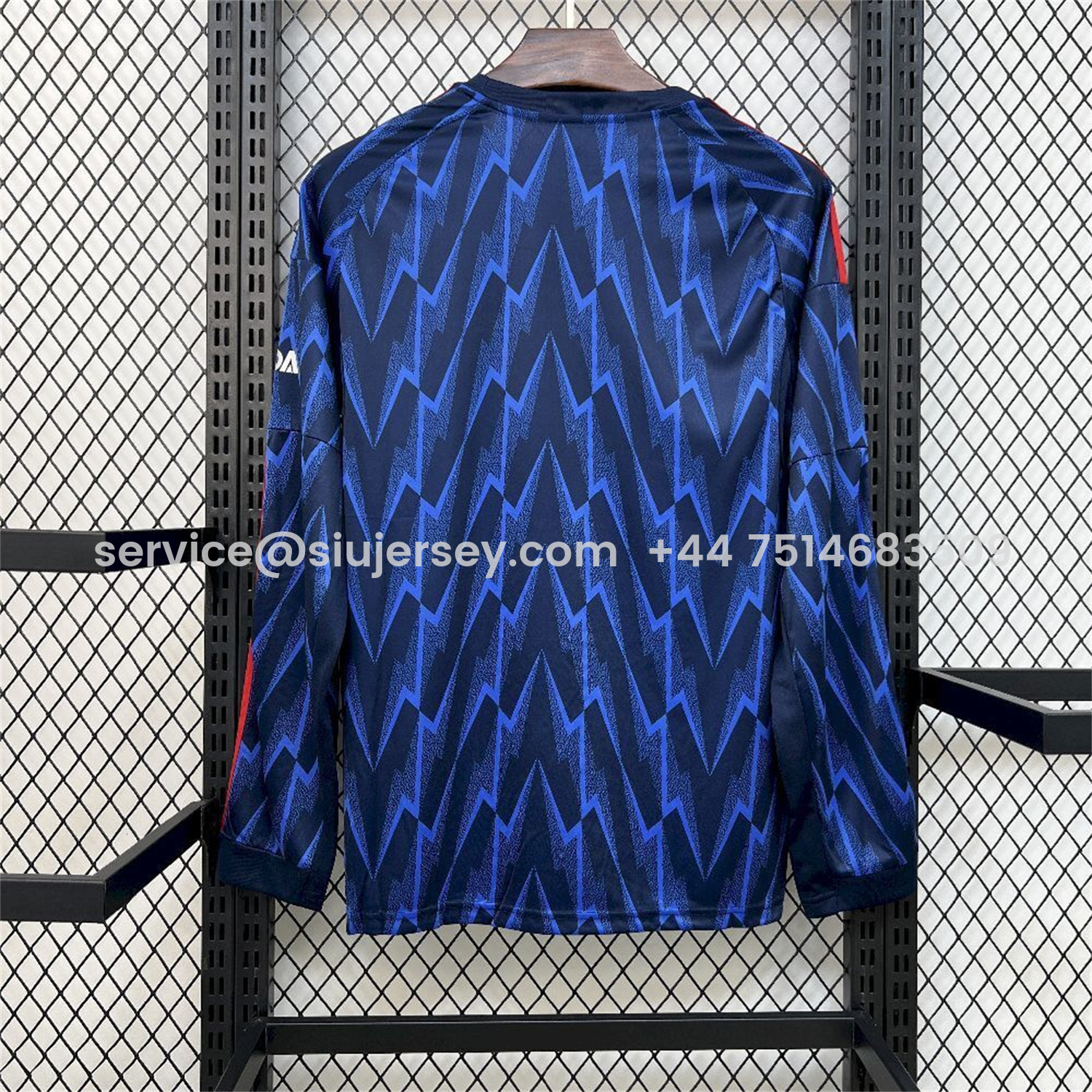 SIUjerseys-Arsenal 25-26 Away Blue Long Sleeves Jersey - Fans Version