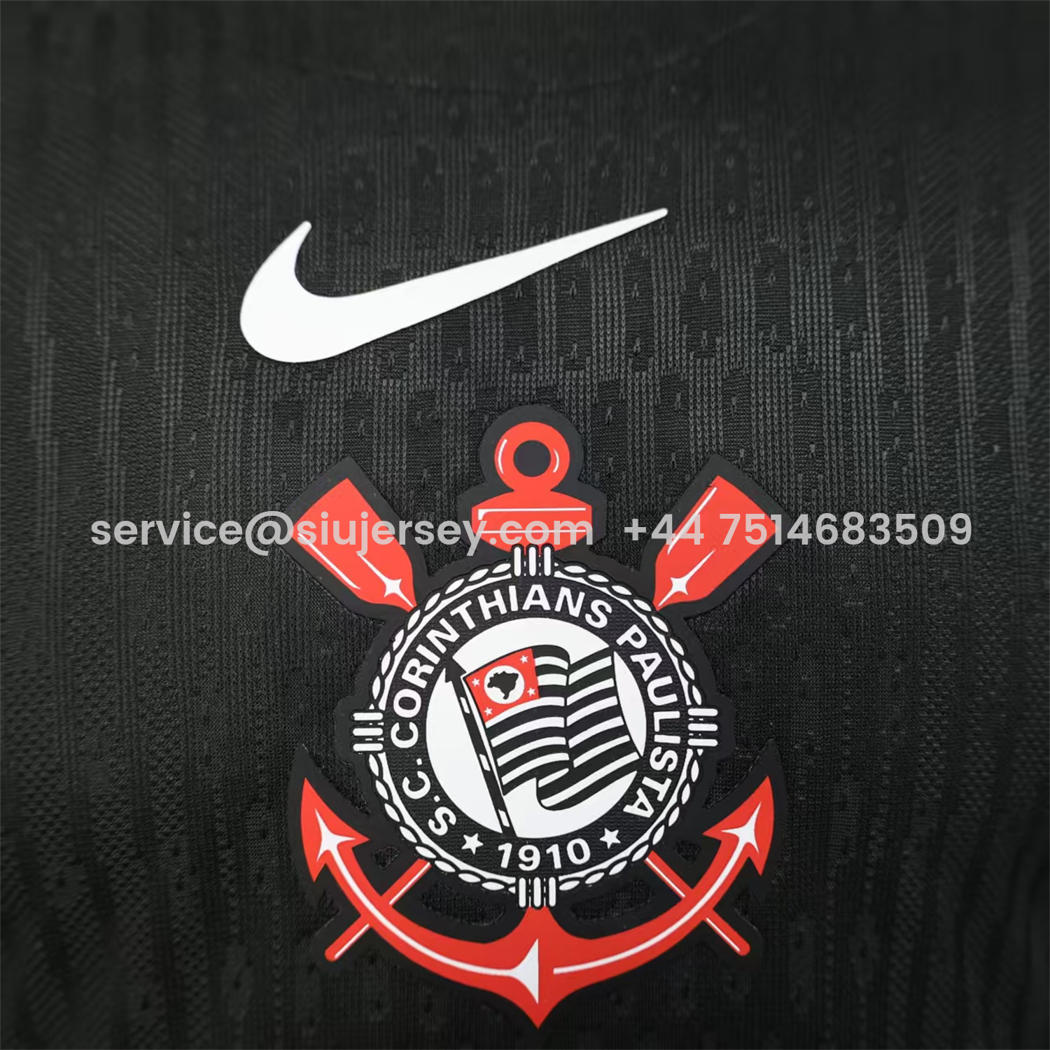 SIUjerseys-Corinthians 25-26 Black Away Long Sleeves Jersey - Player Version