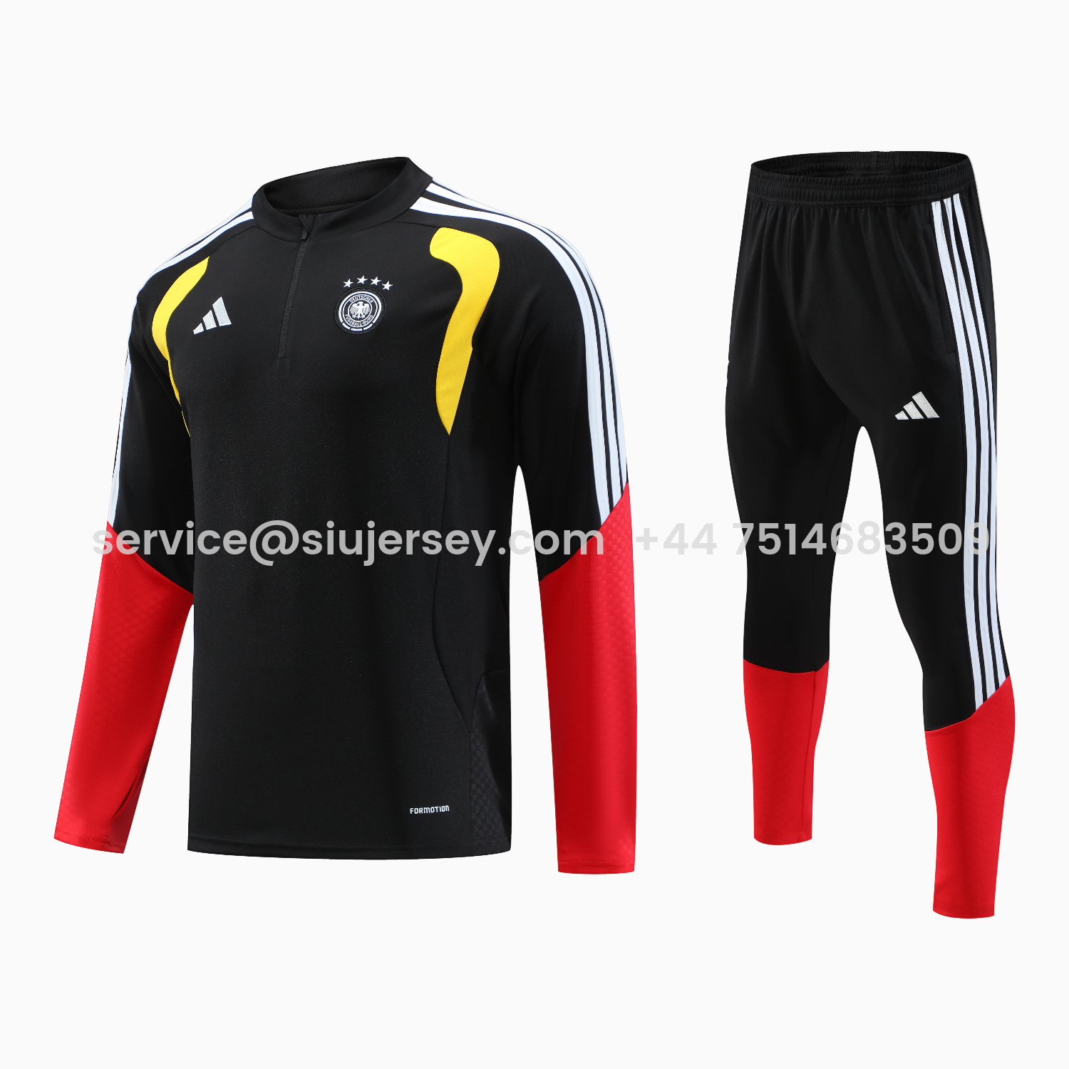 SIUjerseys-Germany 2026 Long Sleeve Training Set - Black Top & Pants