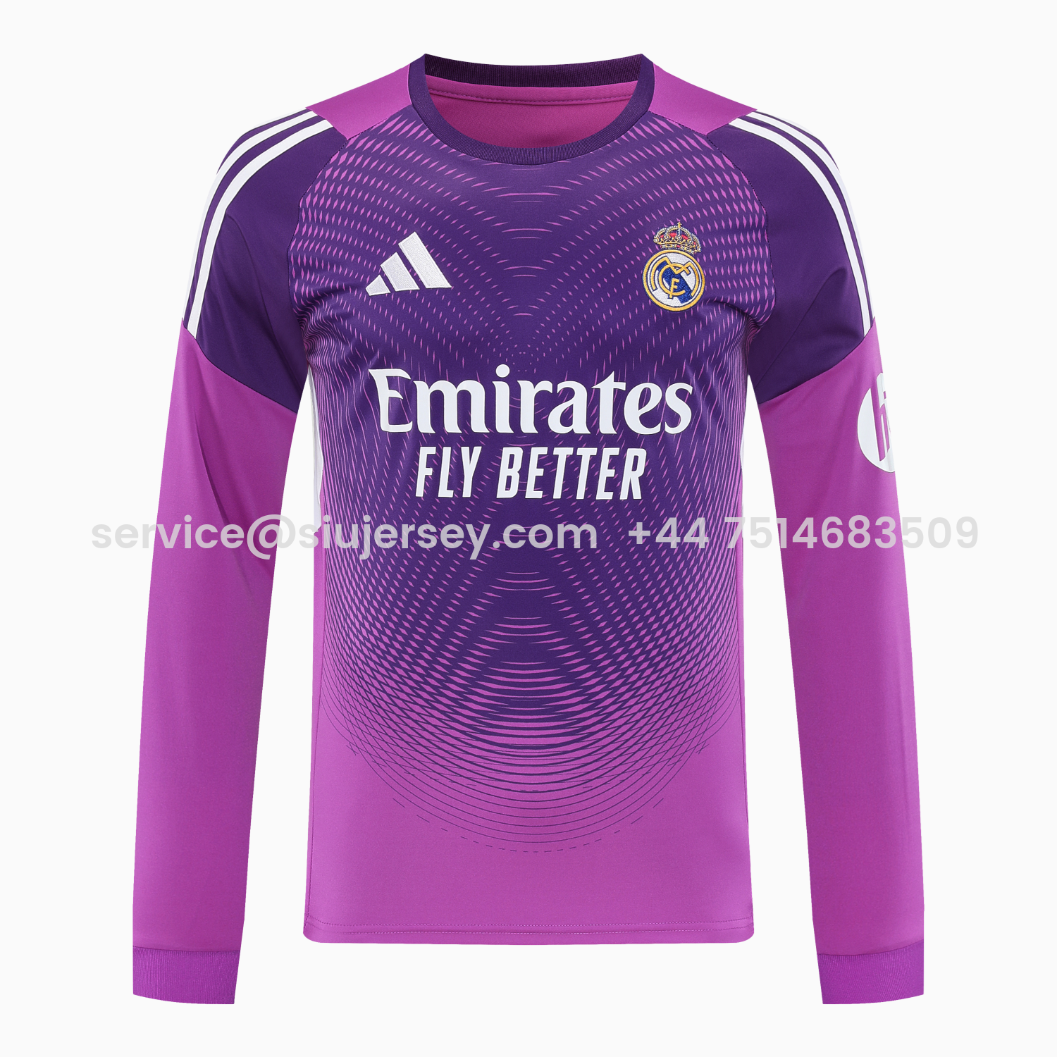 SIUjerseys-Real Madrid 25-26 Longt-Sleeve Training Set - Purple Top & Purple Shorts